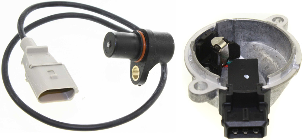 AM PASSAT 98-05 ALLROAD QUATTRO 01-05 CRANKSHAFT POSITION SENSOR 2 pc Kit 3 Prong Blade Male Terminal 1 Female Connector with Camshaft Position Sensor SKU KIT 081618-36 OEM 06A906433C 058905161B