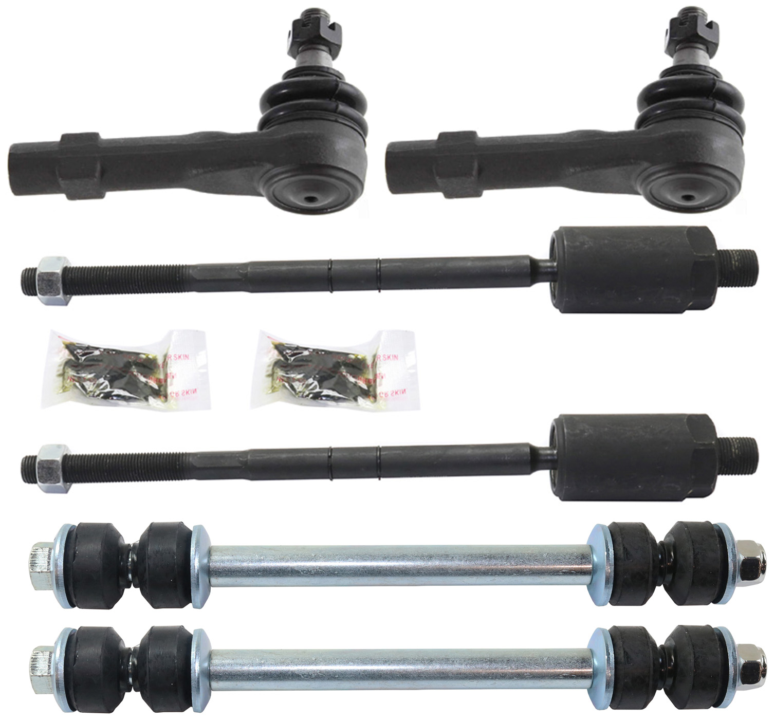 AM EXPLORER MOUNTAINEER 02-03 FRONT SUSPENSION KIT RH AND LH 6 pc Kit with Sway Bar Links and Tie Rod Ends SKU KIT 081717-10 OEM 688000-1016770-2651312-2651548