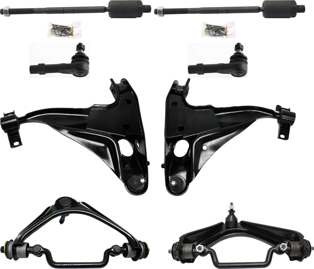 AM EXPLORER MOUNTAINEER 02-03 FRONT CONTROL ARM KIT RH AND LH Upper and Lower w ball joint s 8 pc Kit with Tie Rod End SKU KIT 081717-11 OEM 2L2Z3079AA MCS0E15-2L2Z3078AA