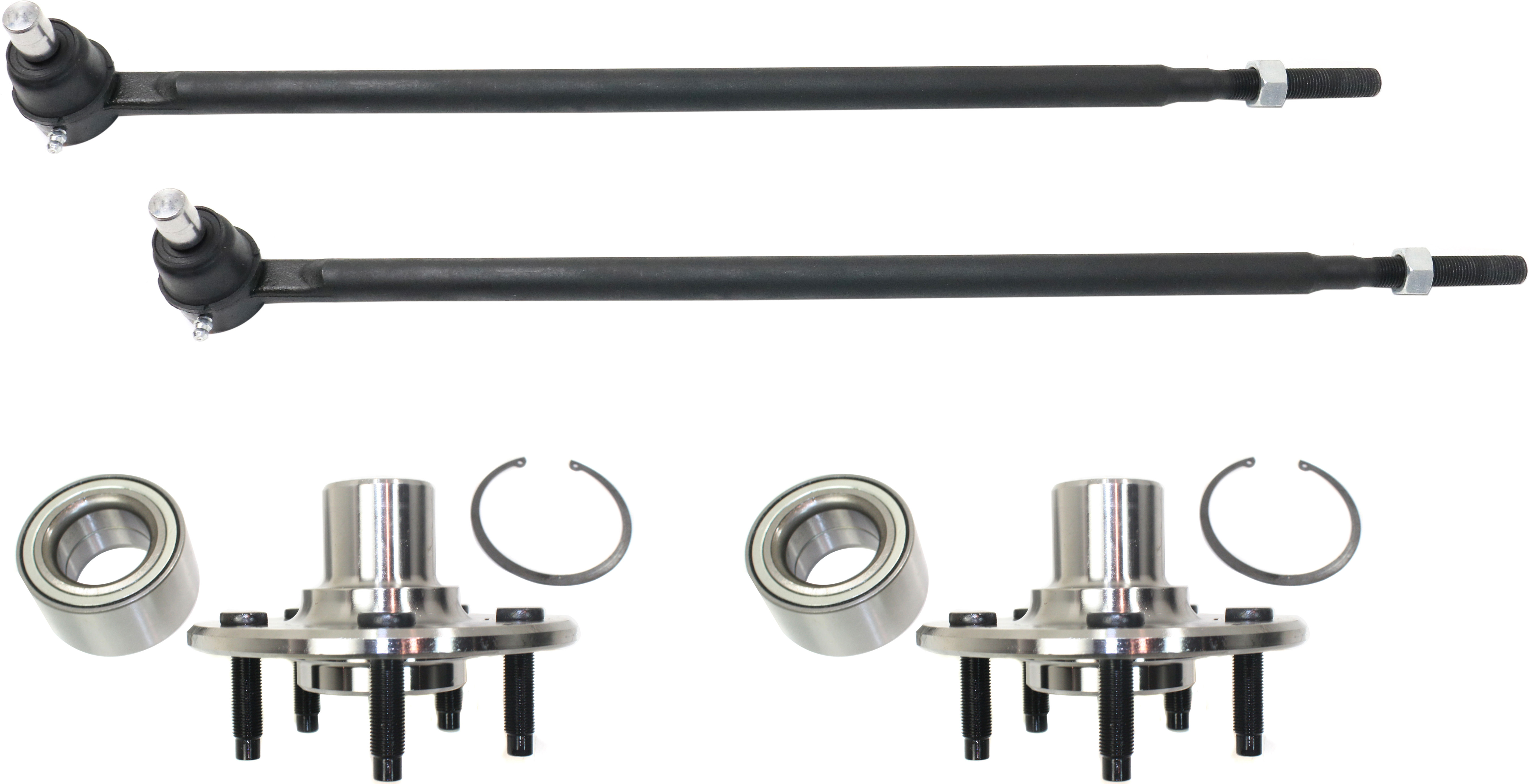 AM EXPLORER MOUNTAINEER 02-05 REAR HUB ASSEMBLY RH AND LH 4 pc Kit w Tie Rod Ends SKU KIT 081717-23 OEM 2L2Z5A972AA 721000-7250177-1L2