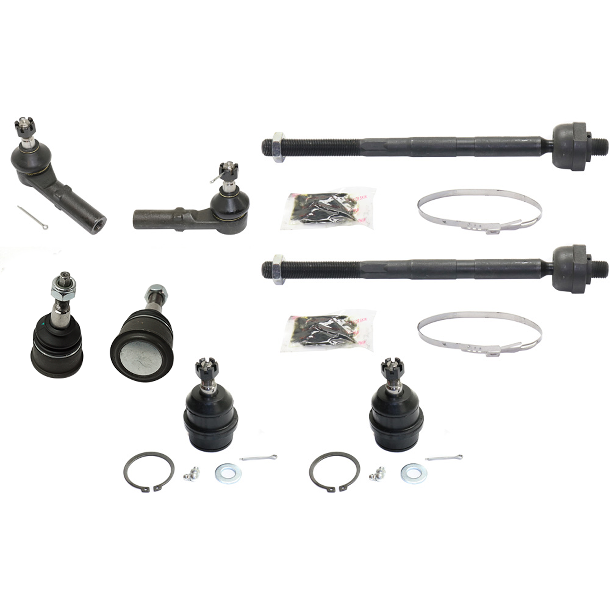 AM GRAND CHEROKEE 05-10 FRONT SUSPENSION KIT RH AND LH 8 pc kit w Ball Joints and Tie Rod Ends SKU KIT 081717-74 OEM 2601627-5051390-10480629-45