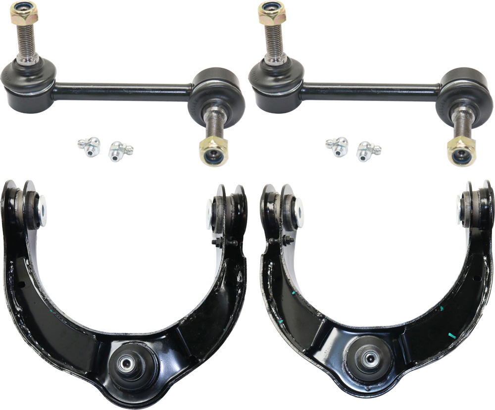 AM DURANGO GRAND CHEROKEE 11-15 FRONT CONTROL ARM KIT RH AND LH Upper w ball joint s 4 pc Kit with Sway Bar Link SKU KIT 081717-80 OEM 68217808AB 68217809AB 68069655