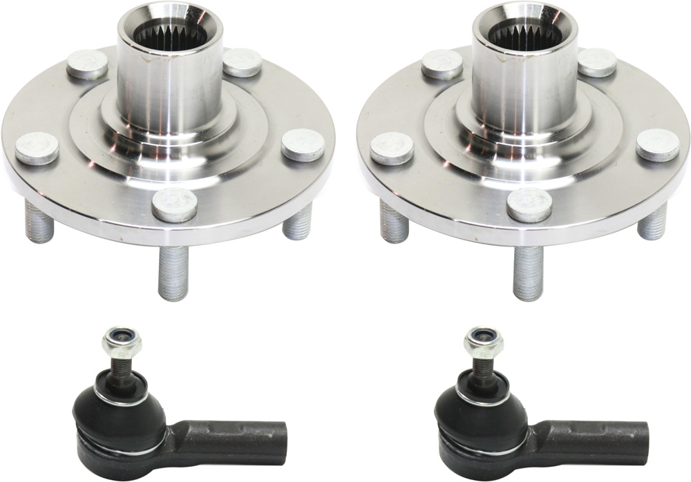 AM LANCER 08-17 OUTLANDER 07-19 OUTLANDER PHEV 18-20 FRONT HUB ASSEMBLY RH AND LH 4 pc Kit with Tie Rod Ends SKU KIT 081717-90 Partslink MI4520100 OEM 3880A018-4422A052