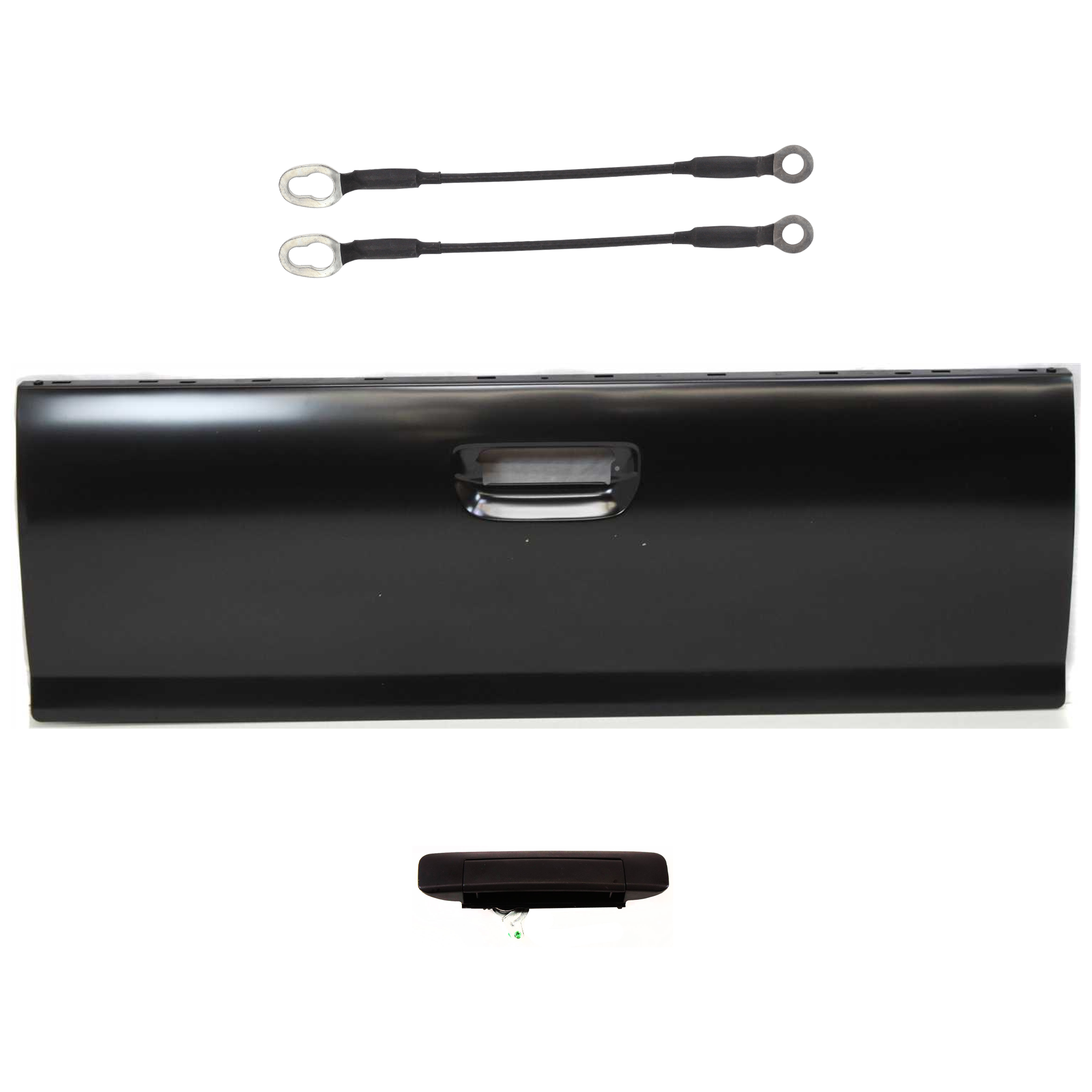 AM TACOMA 05-08 TAILGATE KIT Shell 4 pc Kit with Tailgate Handle and Tailgate Cable SKU KIT 082117-05 Partslink TO1910100 TO1915108 OEM 6570104013-6577004070-69090040