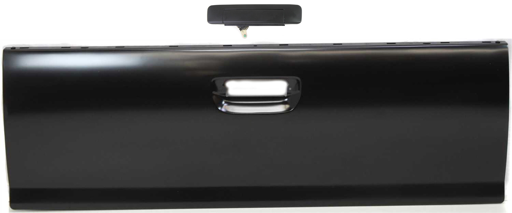 AM TACOMA 05-18 TAILGATE KIT Shell Outside Smooth Black 2 pc Kit with Tailgate Handle SKU KIT 082117-11 Partslink TO1910100 OEM 6570104013-6909004010 PFM