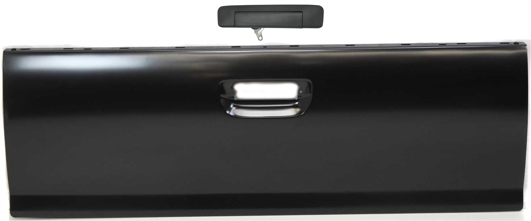 AM TACOMA 05-18 TAILGATE KIT Shell Outside Textured Black 2 pc Kit with Tailgate Handle SKU KIT 082117-12 Partslink TO1910100 TO1915108 OEM 6570104013-6909004010