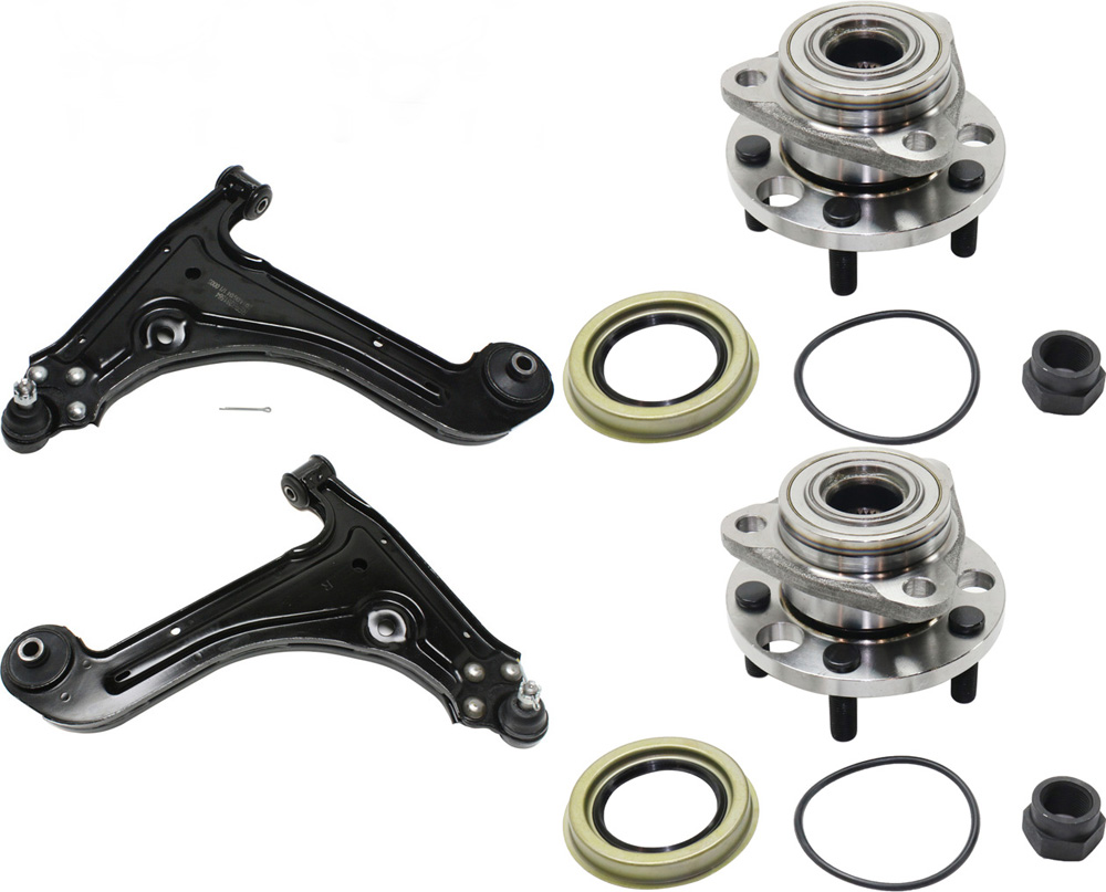 AM ACHIEVA GRAND AM SKYLARK 94-98 FRONT CONTROL ARM KIT RH AND LH Lower w ball joint s 4 pc Kit with Wheel Hub SKU KIT 082217-08 OEM 22603953-22611129-22611131-226