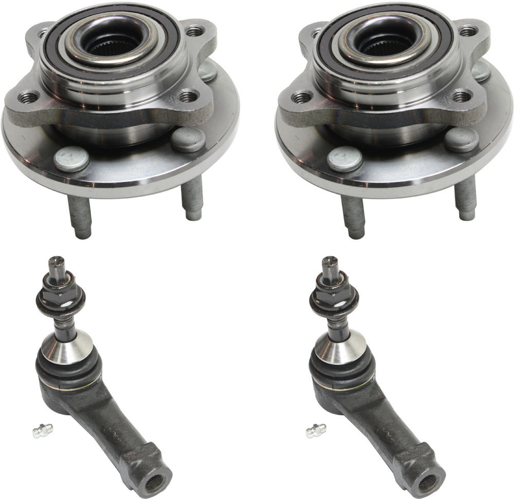 AM MONTEGO 05-07 SABLE 08-09 FRONT SUSPENSION KIT RH AND LH 4 pc kit with Tie Rod Ends and Wheel Hubs SKU KIT 082217-12 OEM GS40601 JTE1463 TO85435-8F9Z11