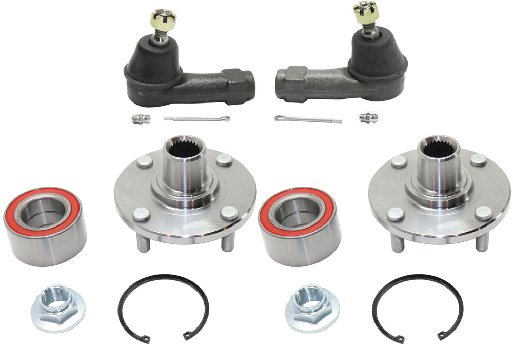 AM FOCUS 00-06 FRONT SUSPENSION KIT RH AND LH 4 pc Kit with Tie Rod Ends and Wheel Hubs SKU KIT 082217-33 OEM 2693214-4011876-4011877-401187