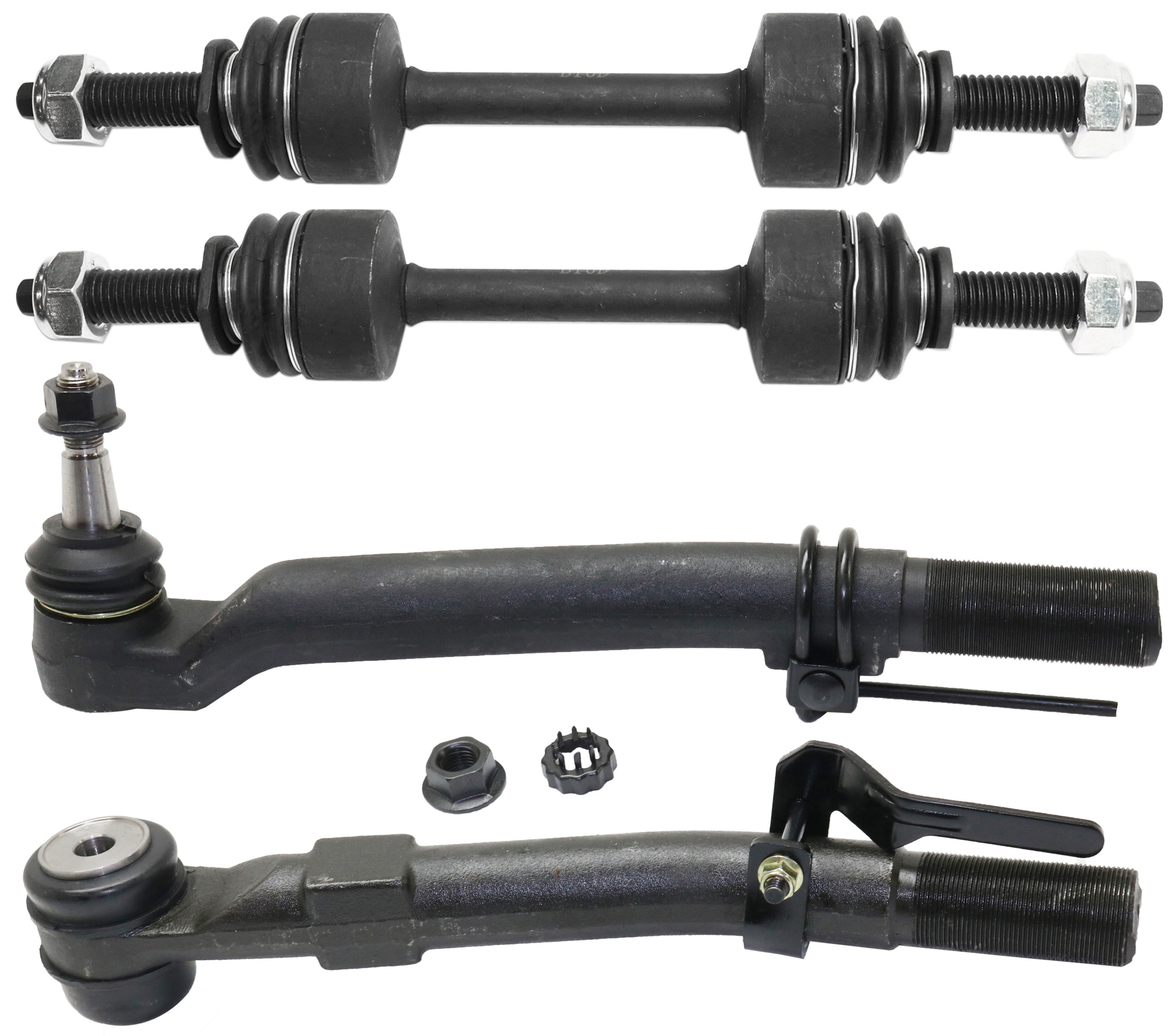 AM F SERIES SUPER DUTY 09-22 FRONT SUSPENSION KIT RH AND LH 4 pc Kit with Sway Bar Links and Tie Rod Ends SKU KIT 082217-39 OEM 2653103-5451817-18750362-45G10