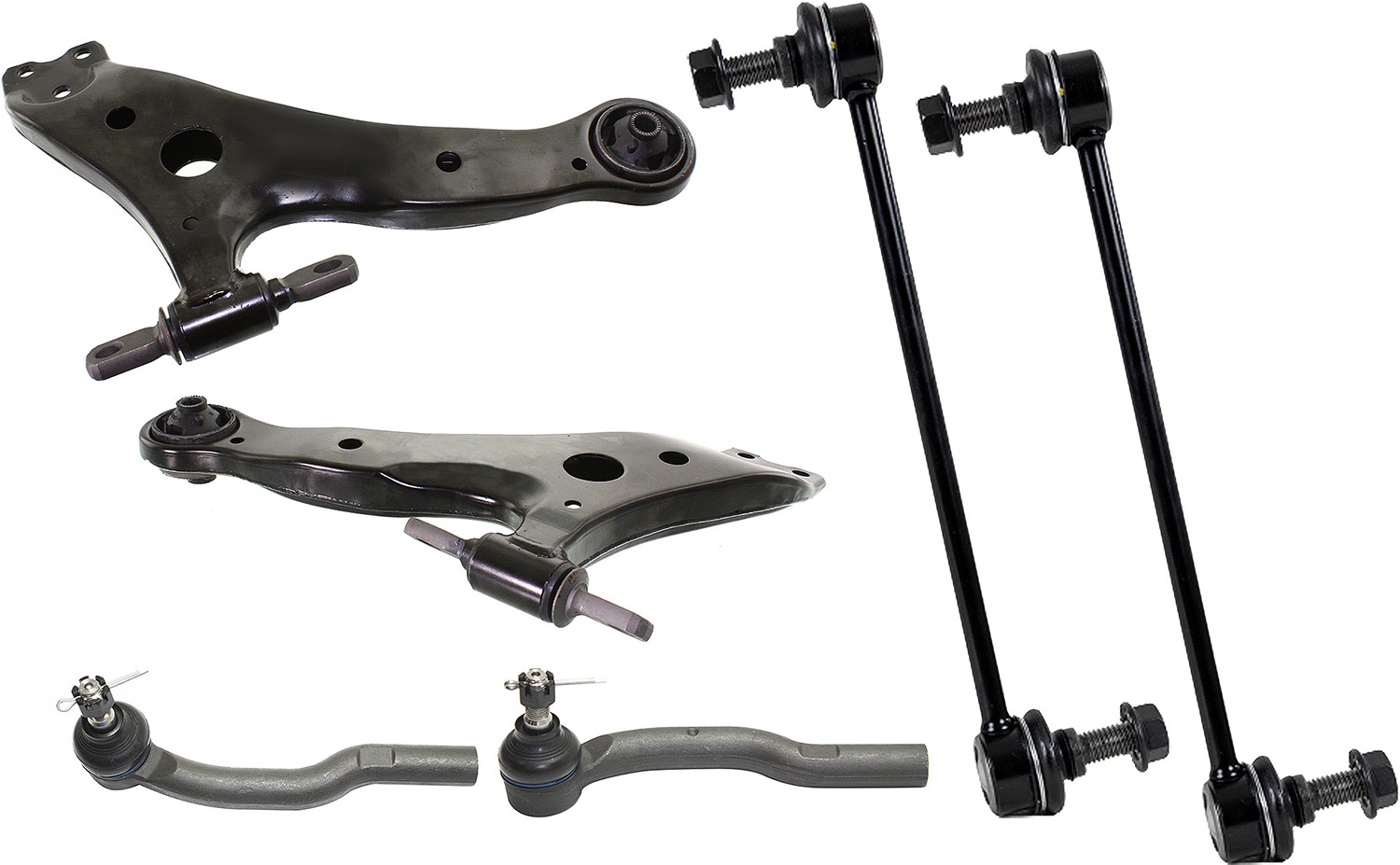 AM CAMRY ES330-04-06 FRONT CONTROL ARM KIT RH AND LH Lower w o ball joint s 6 pc Kit with Sway Bar Link and Tie Rod End SKU KIT 082217-43 OEM 4806933050-4806833050-18299-10