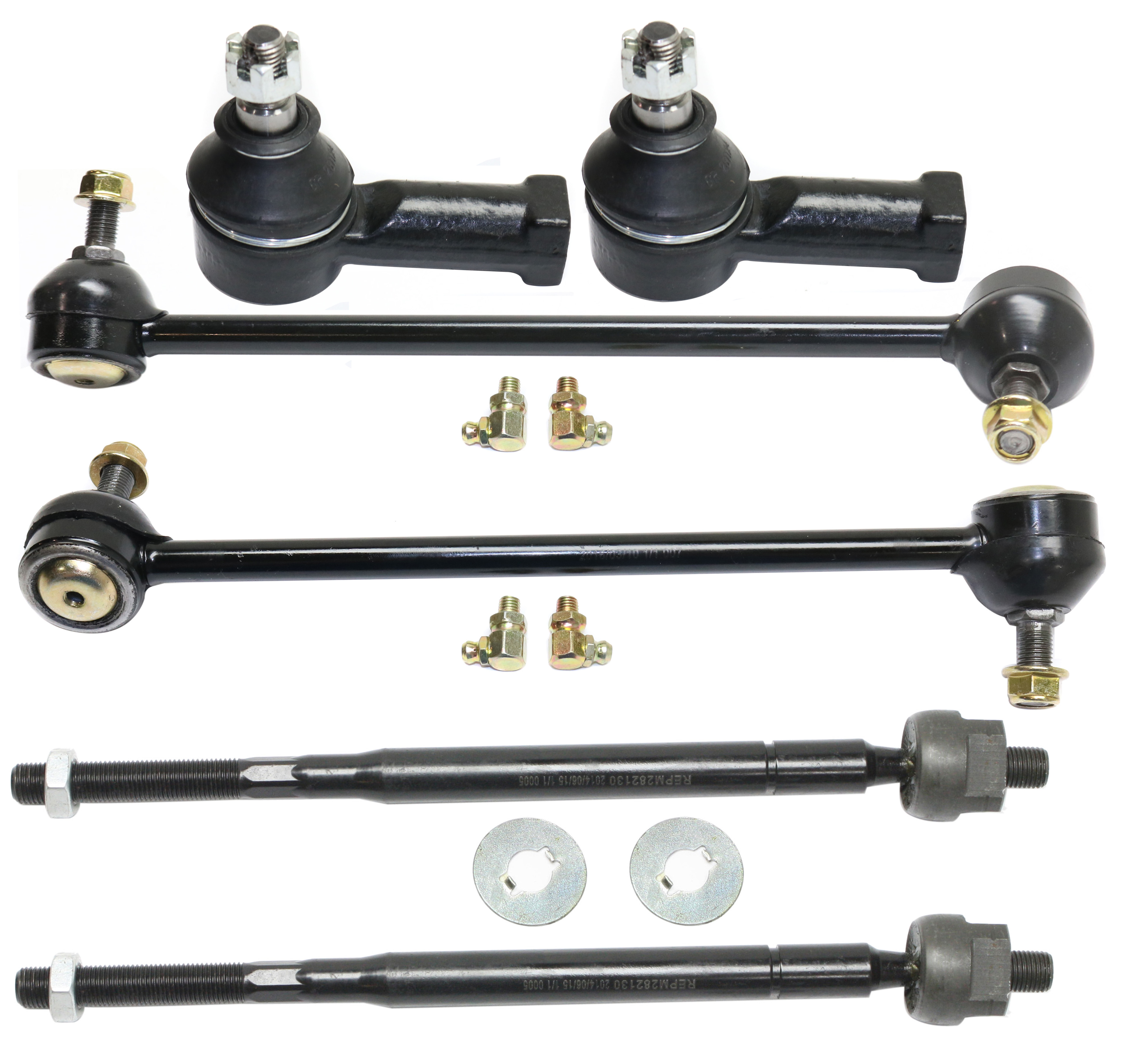 AM GALANT 99-03 ECLIPSE 00-05 FRONT SUSPENSION KIT RH AND LH 6 pc kit with Sway Bar Links and Tie Rod Ends SKU KIT 082217-46 OEM 18407-1015689-2651571-5451362