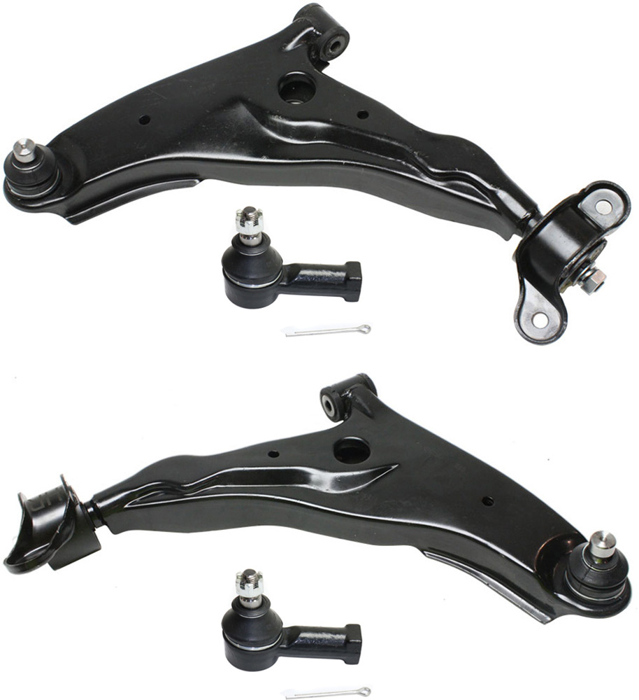 AM GALANT 99-03 ECLIPSE 00-05 FRONT CONTROL ARM KIT RH AND LH w ball joint s 4 pc Kit with Tie Rod End SKU KIT 082217-47 OEM MR554985 MR554375 MR554986 MR5