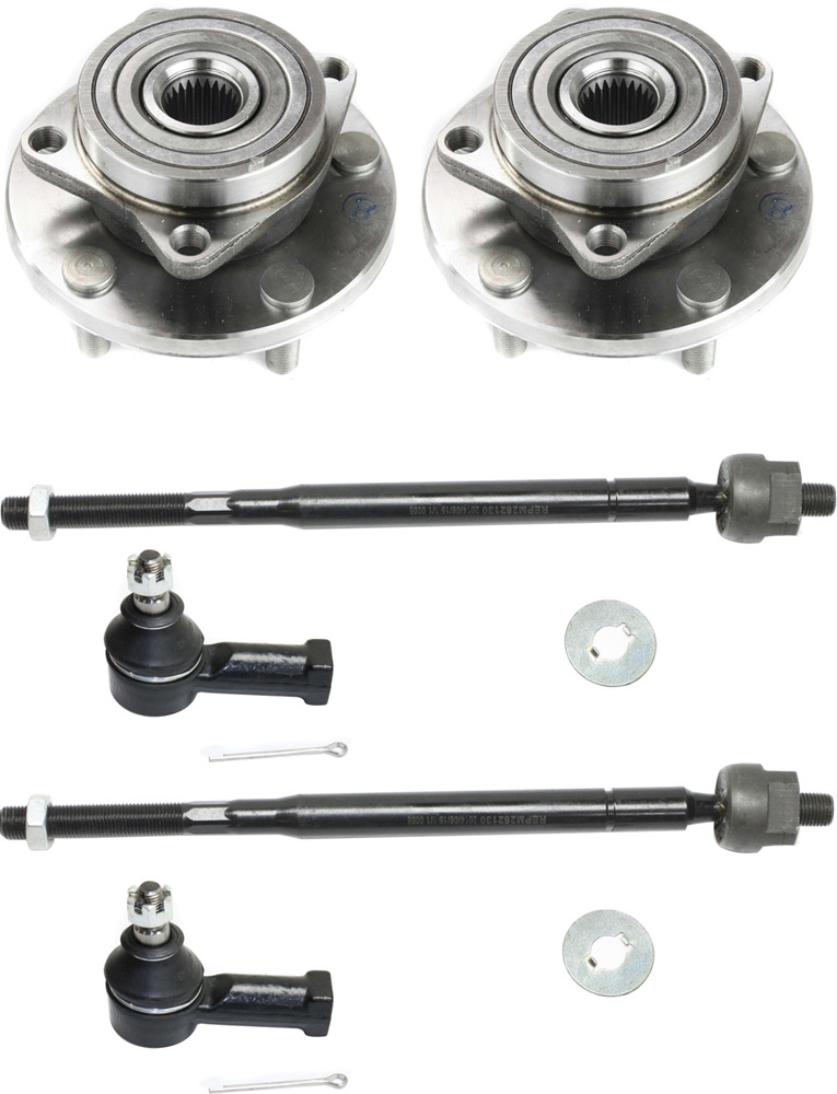 AM GALANT 99-03 ECLIPSE 00-05 FRONT SUSPENSION KIT RH AND LH 6 pc kit with Tie Rod Ends and Wheel Hubs SKU KIT 082217-50 OEM MR519046 MR103664