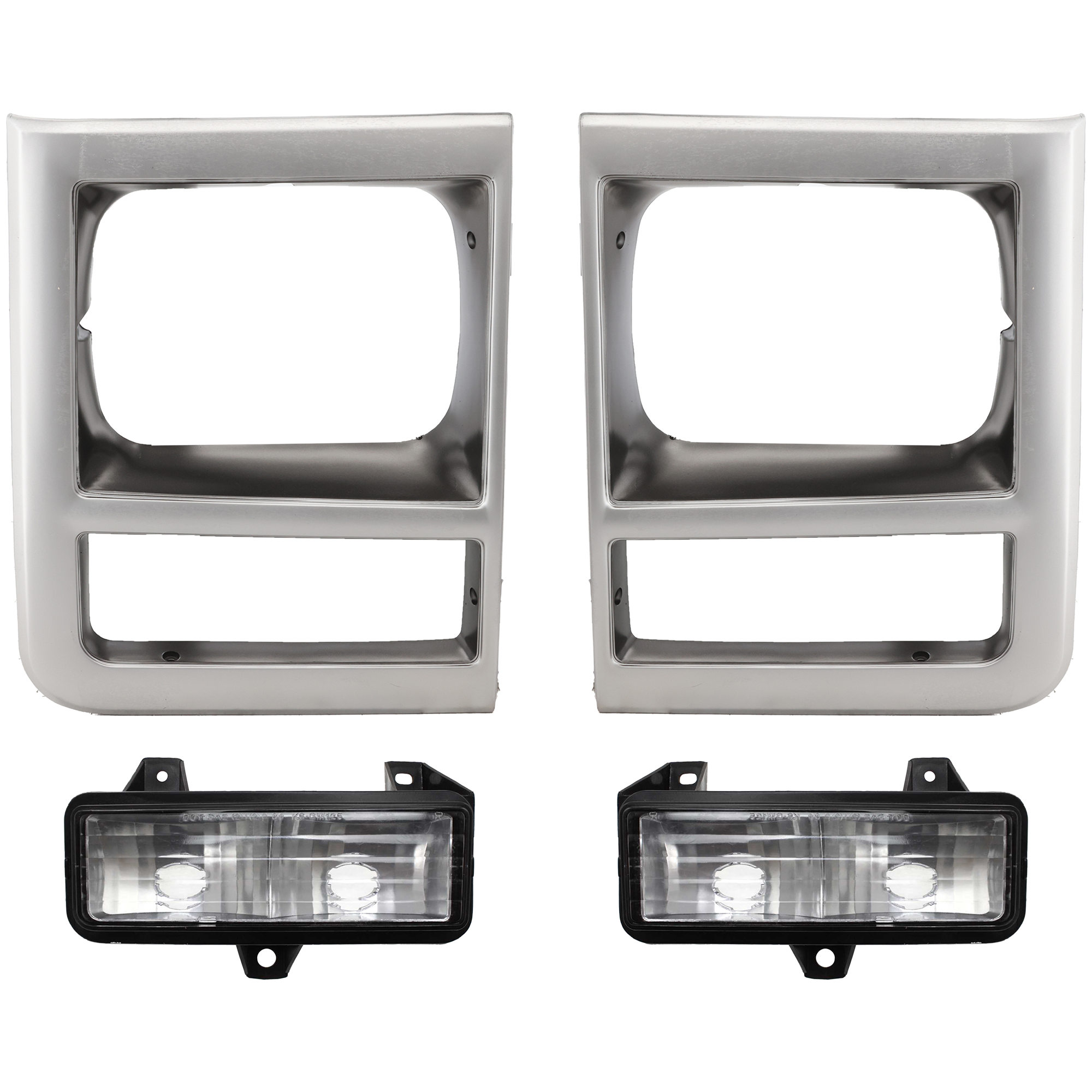 AM G30 P30 G3500-92-96 PARK LAMP RH AND LH 4 pc Kit with Headlight Door SKU KIT 082218-20 Partslink GM2520129 GM2521129 GM2512181 GM2513181 OEM 16510853-16510854-15685963-156