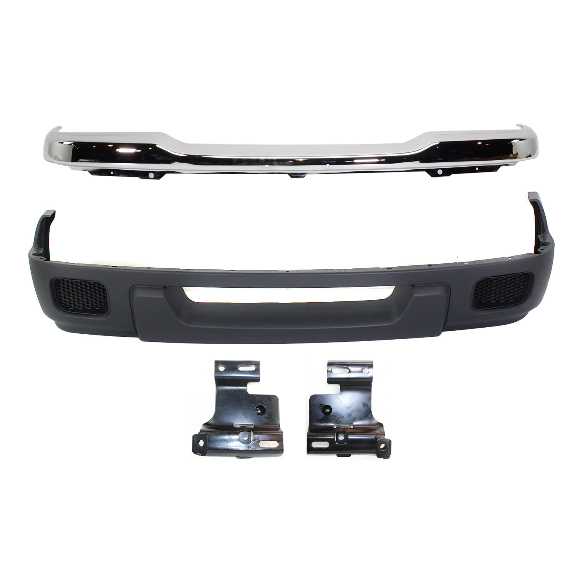 AM RANGER 04-05 FRONT BUMPER 4 pc kit w Valance and Bumper Bracket SKU KIT 082224 C584 Partslink FO1002368 FO1066143 FO1067143 FO1095215 OEM 1L5Z17757CA 1L5Z17859AB 1L5Z17