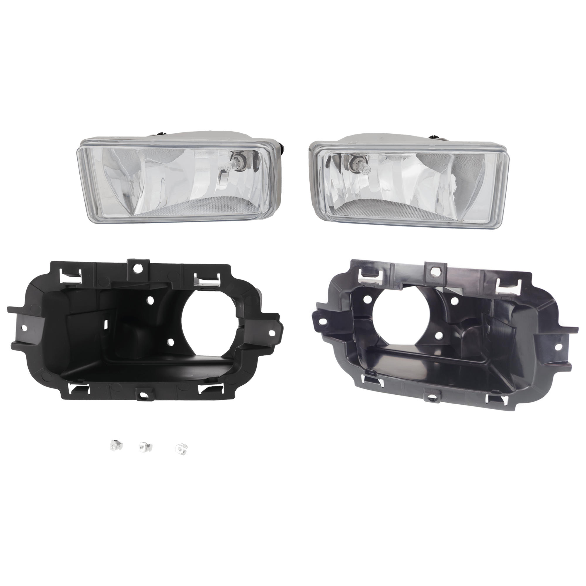 AM SILVERADO 1500-14-15 FOG LIGHT BRACKET RH AND LH 4 pc Kit with Fog Light SKU KIT 082224 C638 Partslink GM2602102 GM2603102 GM2593160 GM2592160 OEM 22944875-22944876-22872763-228