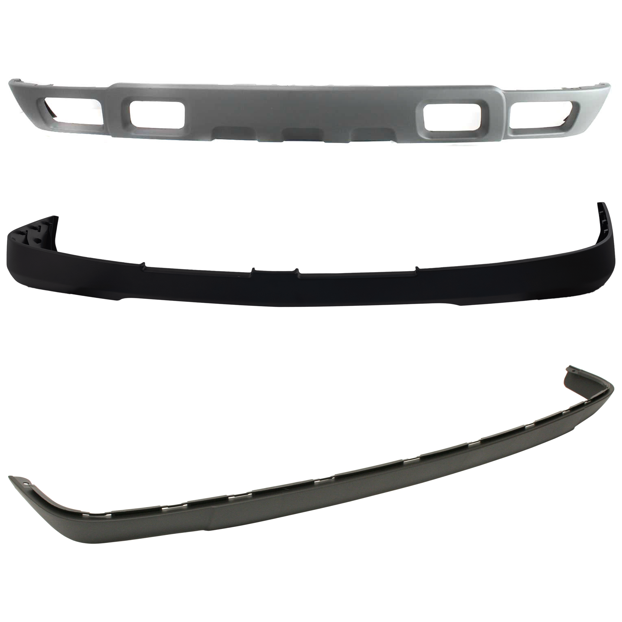 AM SILVERADO 2500 HD 3500-03-06 FRONT BUMPER COVER Upper 3 pc Kit with Valance Includes 2007 Classic SKU KIT 082224 C651 Partslink GM1051109 GM1092200 GM1092173 OEM 15139804-10386198-10367213