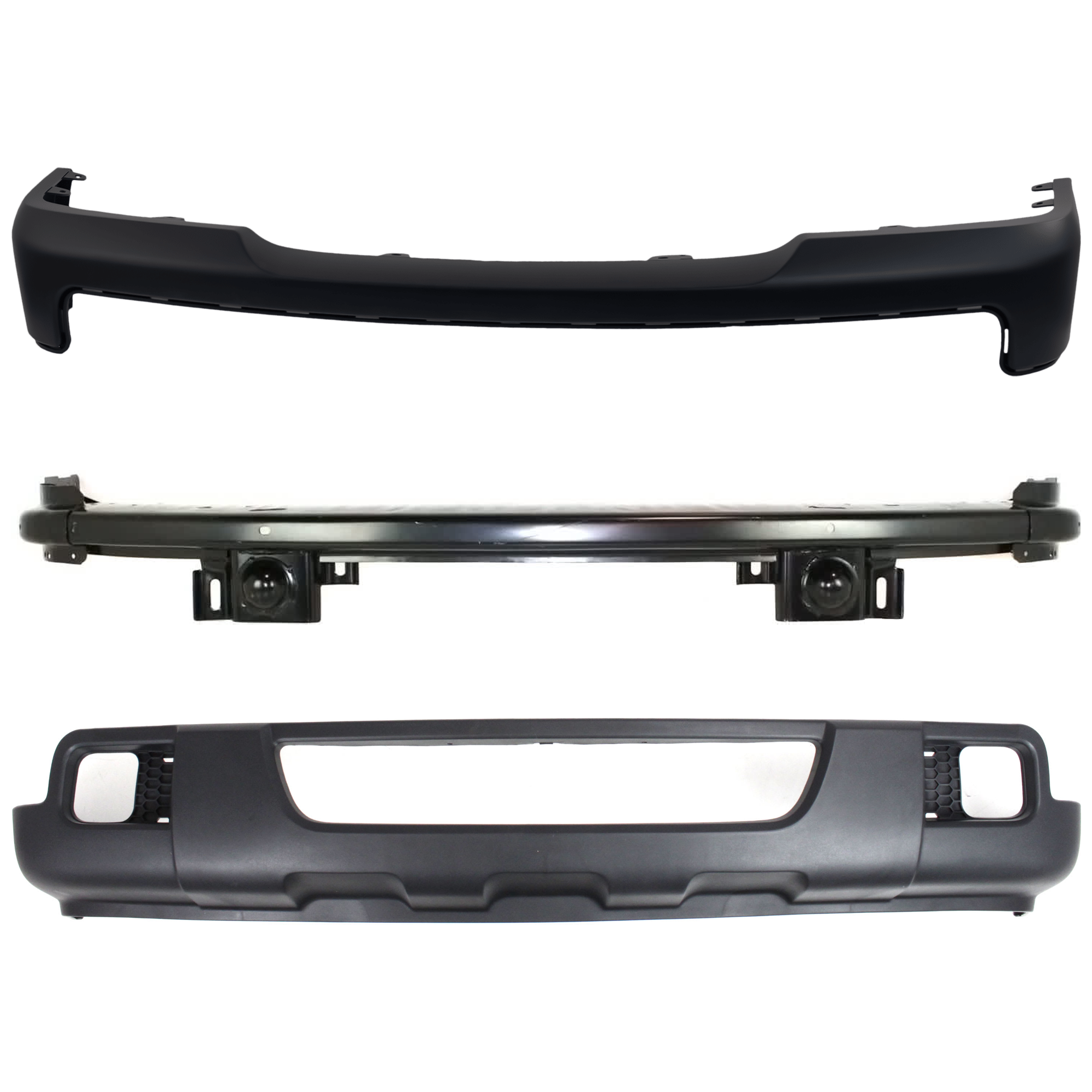 AM RANGER 06-07 FRONT BUMPER COVER 3 pc Kit with Bumper Reinforcement and Valance SKU KIT 082224 C652 Partslink FO1000608 FO1006249 FO1095218 OEM 6L5Z17D957BAPTM 6L5Z17757AA 6L