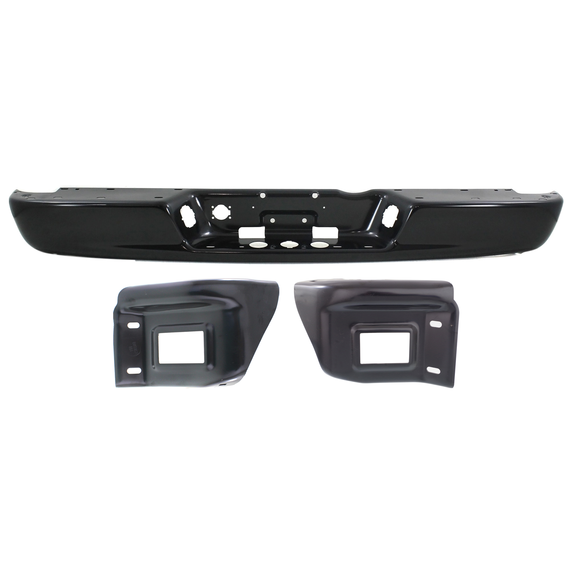 AM RAM 1500 P U 02-08-2500-3500-03-09 STEP BUMPER FACE BAR ONLY w o Pad w Pad Provision w o Mounting Bracket Painted Fleetside 3 pc Kit with Bumper Bracket SKU KIT 082224 C657 Partslink CH1102352 CH1162100 CH1163100 OEM 5073625AE 55077359AC 55077358A