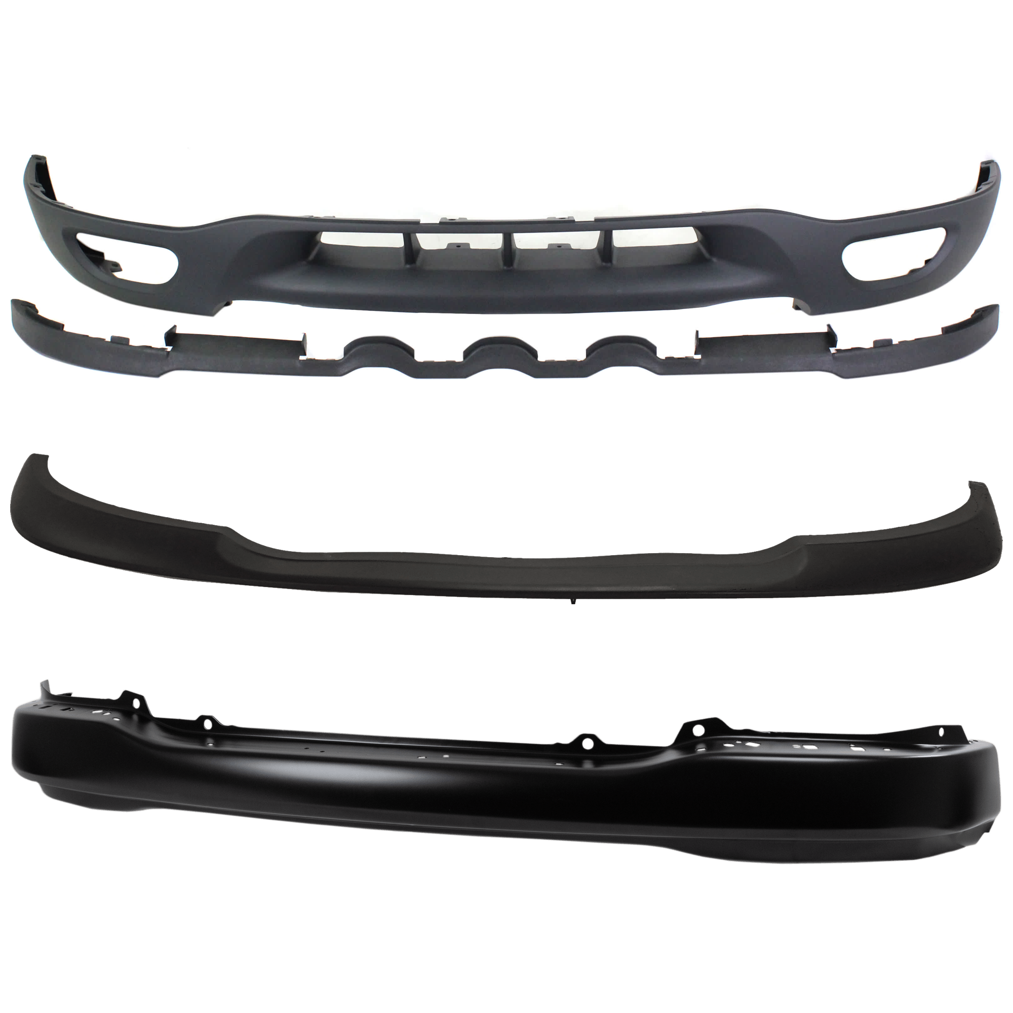 AM F 150-99-03 EXPEDITION 99-02 FRONT BUMPER 3 pc kit w Valance and Bumper Trim SKU KIT 082224 C661 Partslink FO1002357 FO1057282 FO1095181 OEM YL3Z17757CAA 3L3Z17K833AAA XL3