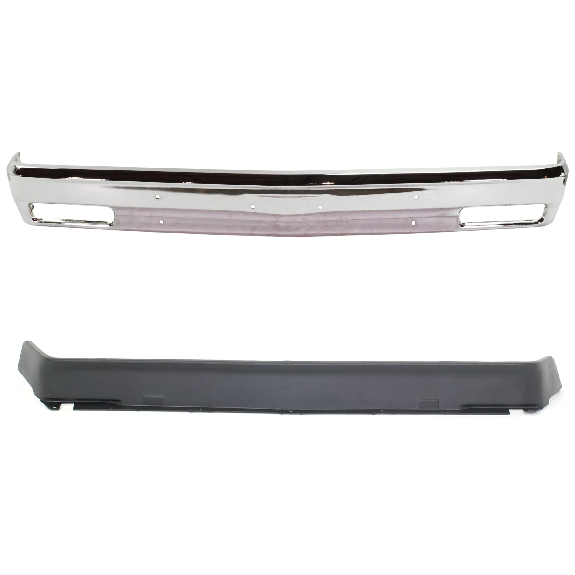 AM S10 BLAZER 83-90 S10-82-90 FRONT BUMPER 2 pc kit w Valance SKU KIT 082224 C720 Partslink GM1002365 GM1090104 OEM 14033726-14056772