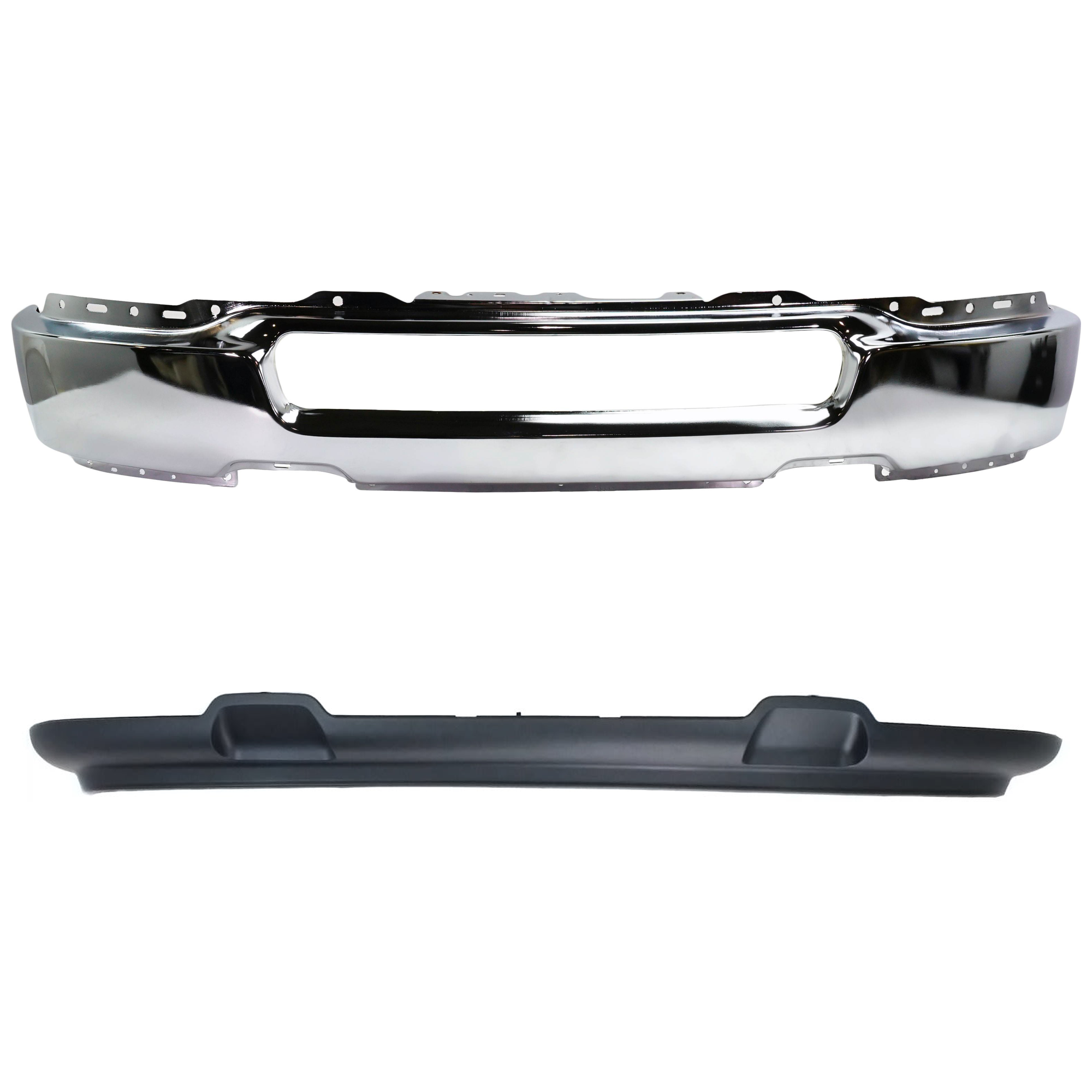 AM F 150-04-05 FRONT BUMPER 2 pc kit w Valance SKU KIT 082224 C739 Partslink FO1002388 FO1095205 OEM 4L3Z17757AA 4L3Z17626AAB