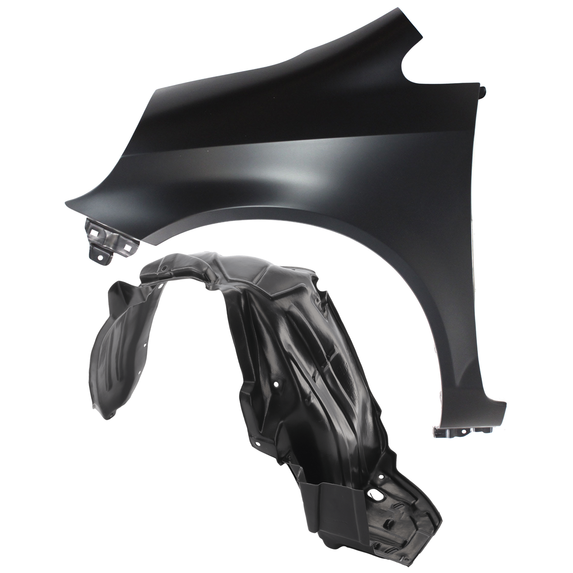 AM FIT 07-08 FRONT FENDER LH 2 pc Kit Primed with Fender and Fender Liner SKU KIT 082224 C750 Partslink HO1240172 HO1250112 OEM 60261SLNA90ZZ 74151SLNA00