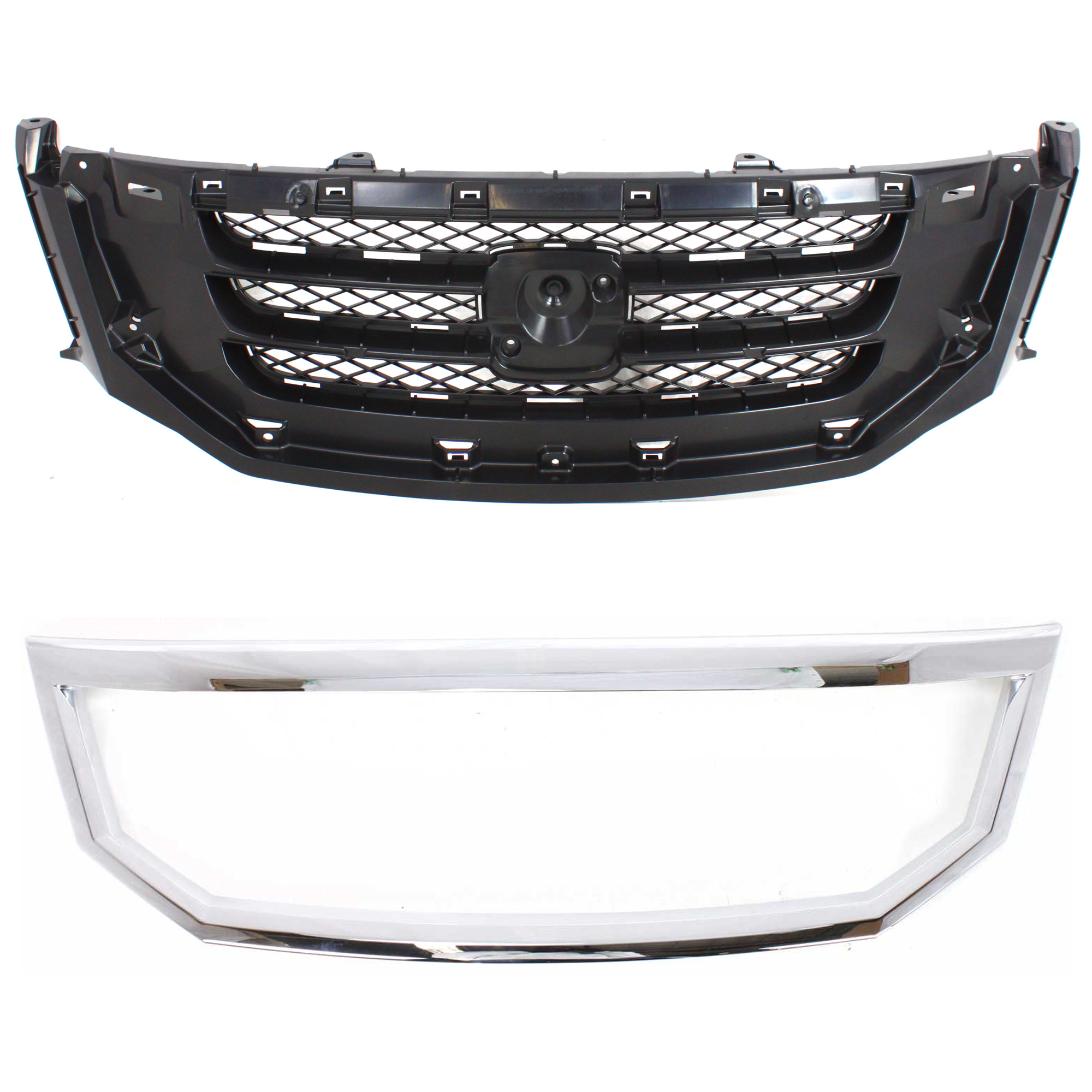 AM ODYSSEY 08-10 GRILLE 2 pc Kit Painted Black Shell and Insert with Grille Trim SKU KIT 082224 C781 Partslink HO1200190 HO1202105 OEM 71121SHJA02-71122SHJA02