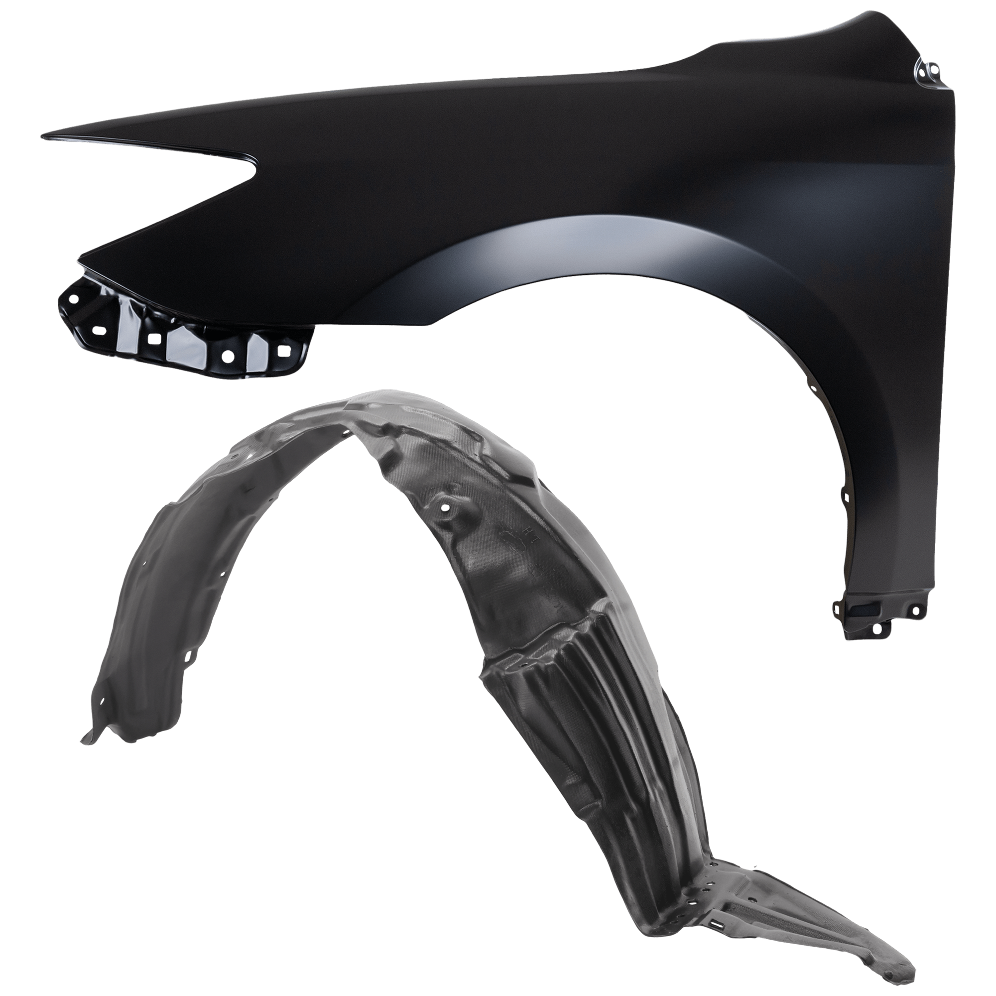 AM TC 05-10 FRONT FENDER LH 2 pc Kit Primed with Fender and Fender Liner SKU KIT 082224 C785 Partslink SC1240103 SC1248105 OEM 5380221120-5387621060