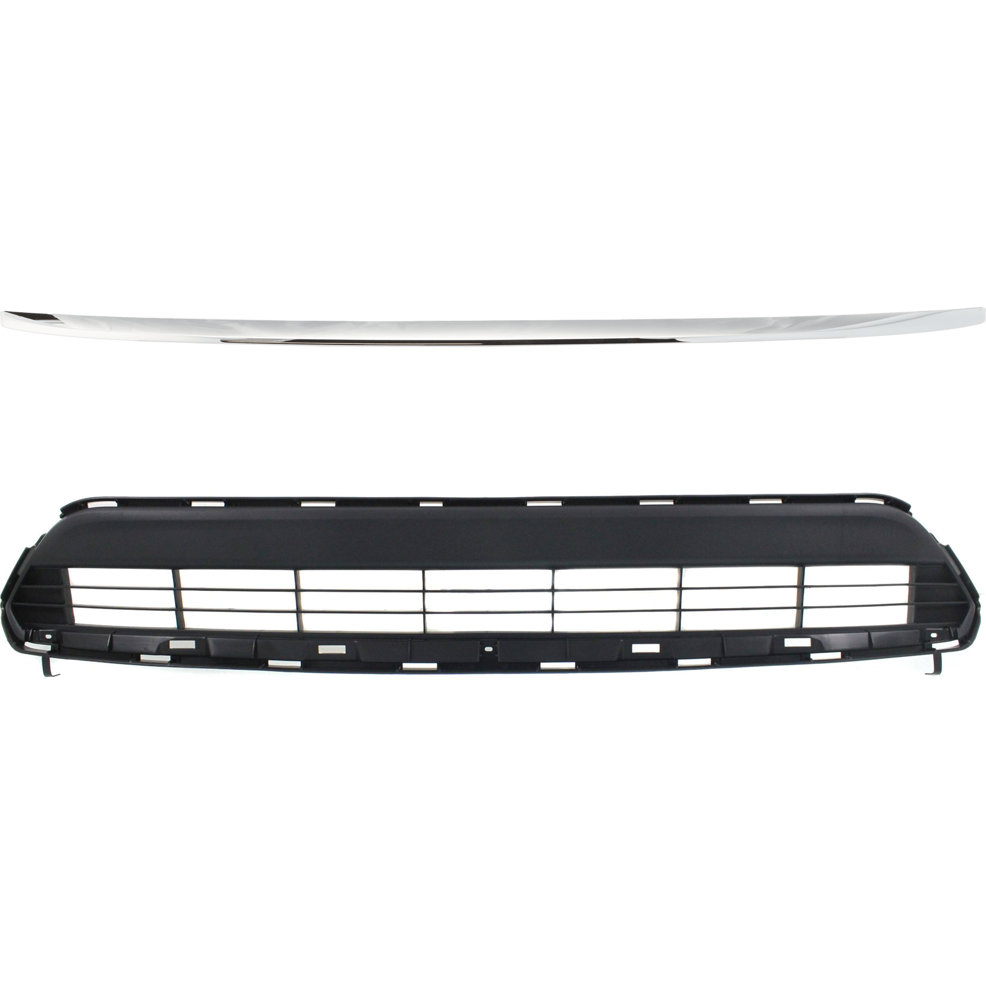 AM HIGHLANDER 11-13 FRONT BUMPER GRILLE Lower 2 pc kit with Bumper Trim SKU KIT 082224 C786 Partslink TO1036130 TO1044111 OEM 531120E070-527110E040