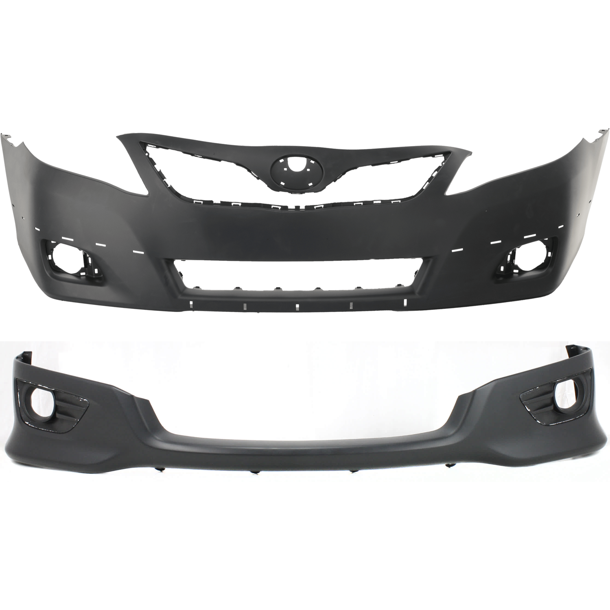 AM CAMRY 10-11 FRONT LOWER VALANCE 2 pc Kit with Bumper Cover SKU KIT 082224 C787 Partslink TO1093120 TO1000355 OEM 7685106906-5211906959