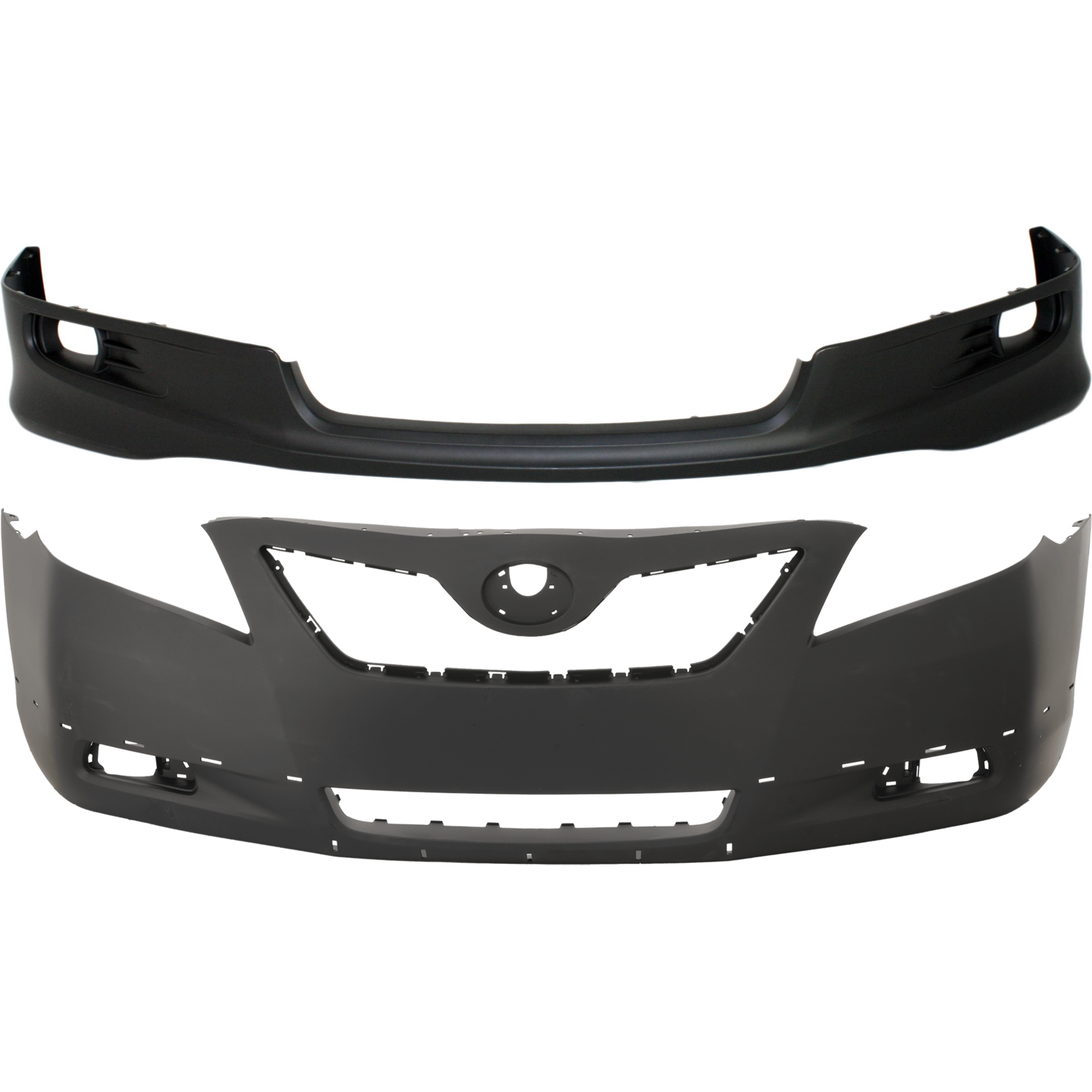 AM CAMRY 07-07 FRONT LOWER VALANCE 2 pc Kit with Bumper Cover SKU KIT 082224 C789 Partslink TO1093113 TO1000318 OEM 7685106901-5211906921