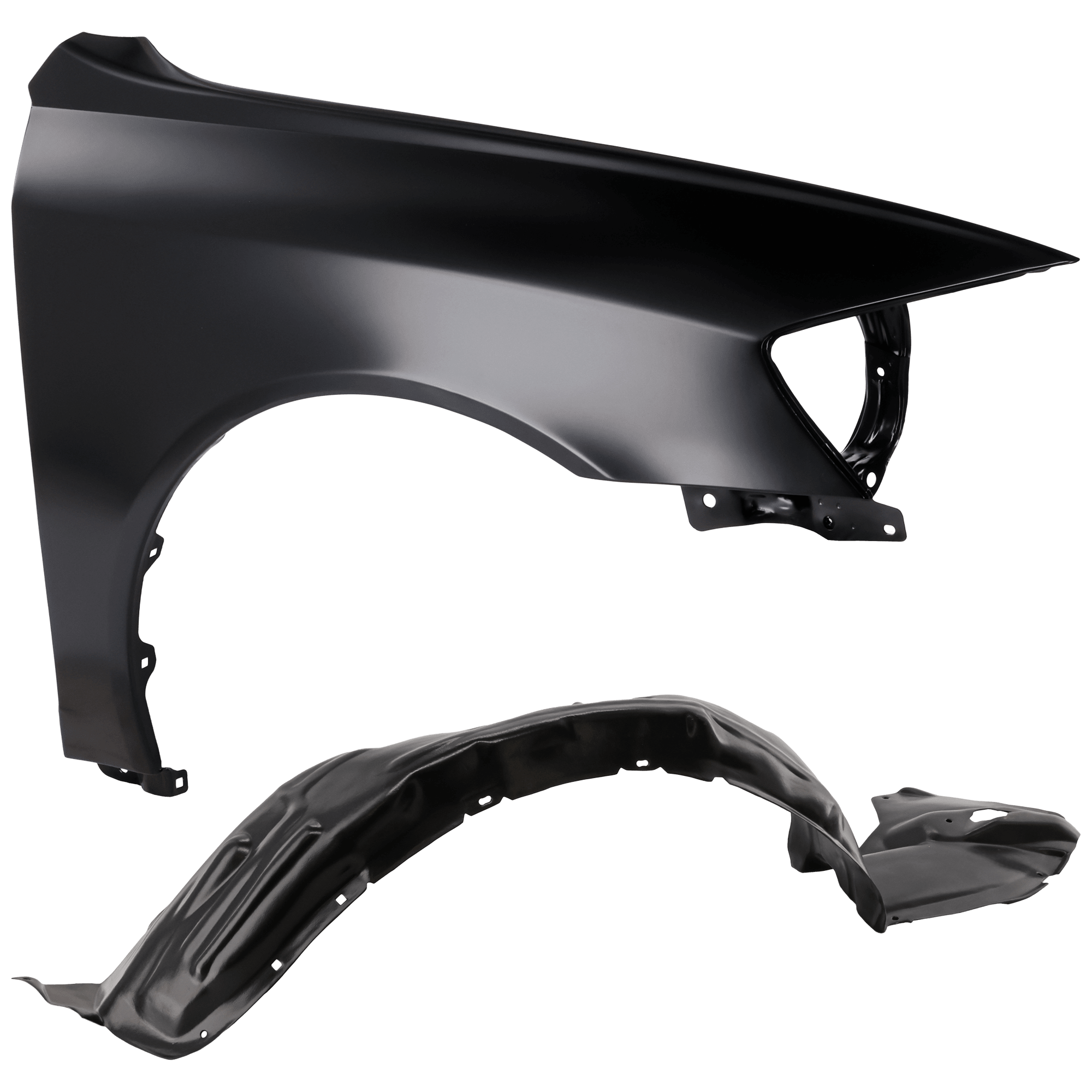 AM AVALON 00-04 FRONT FENDER RH 2 pc Kit Primed with Fender and Fender Liner SKU KIT 082224 C799 Partslink TO1241179 TO1251108 OEM 53801AC030-53875AC020