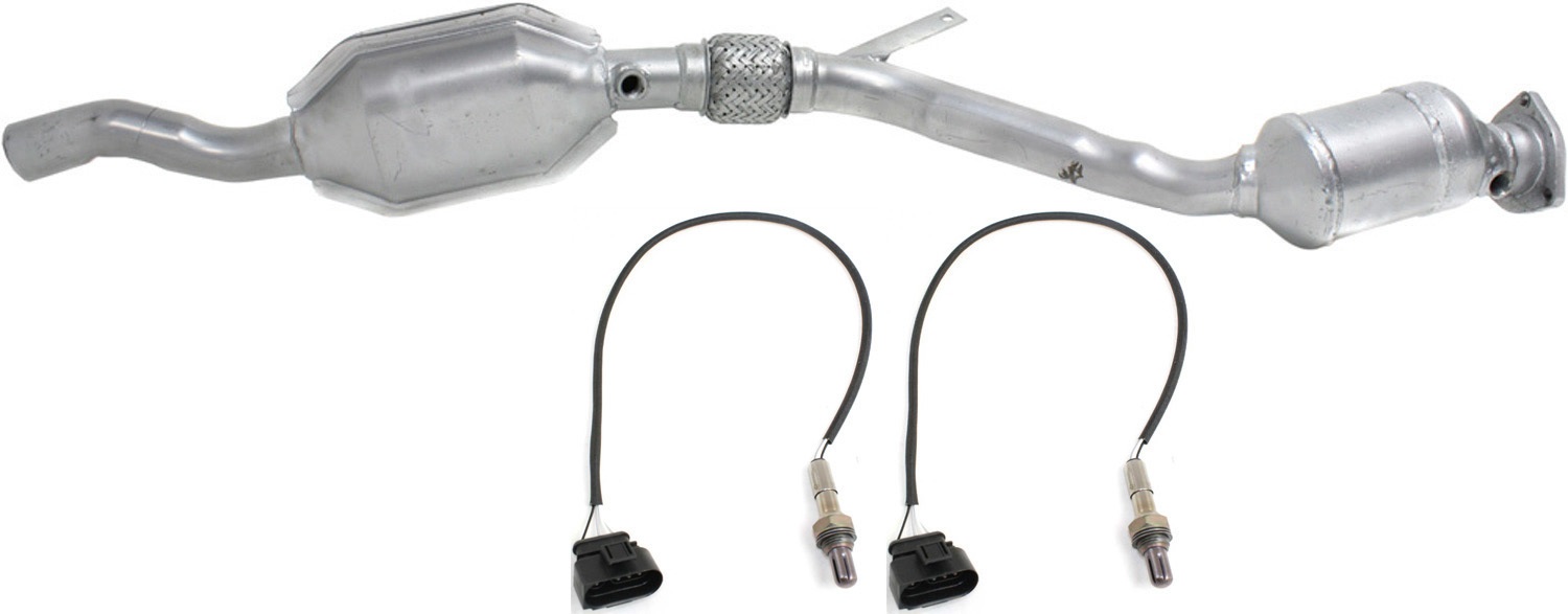AM A6-00-01 PASSAT 00-05 CATALYTIC CONVERTER RH 3 pc Kit Includes 2 Upstream Oxygen Sensor 2.8L Eng. Auto Trans SKU KIT 082316-12
