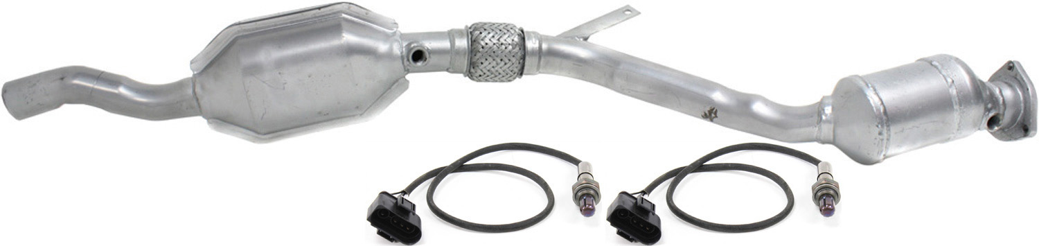 AM A6-00-01 PASSAT 00-05 CATALYTIC CONVERTER RH 3 pc Kit Includes 2 Downstream Oxygen Sensor 2.8L Eng. Auto Trans SKU KIT 082316-13