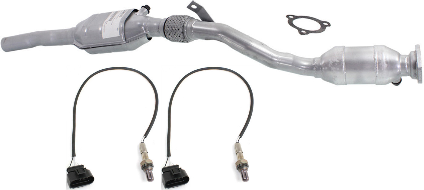 AM A6-00-01 PASSAT 00-05 CATALYTIC CONVERTER LH 3 pc Kit Includes 2 Upstream Oxygen Sensor 2.8L Eng. Auto Trans SKU KIT 082316-14