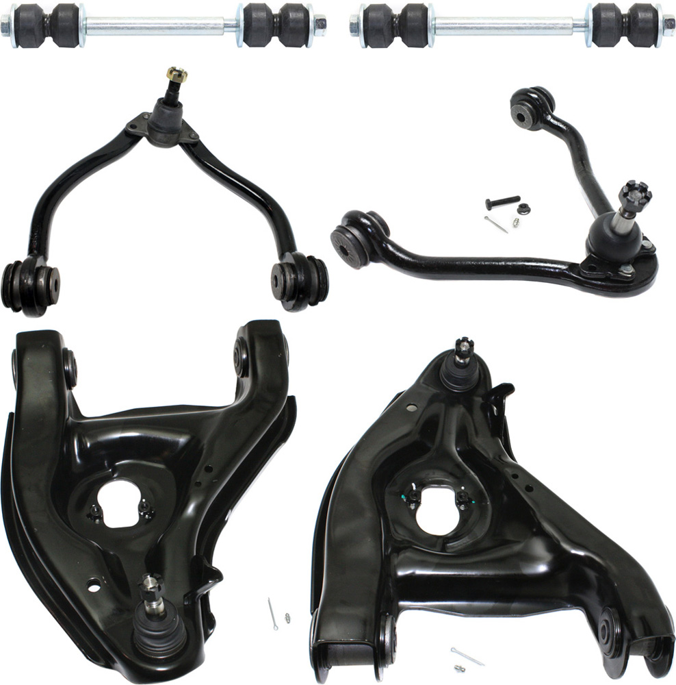 AM SAVANA 3500-96-02 FRONT CONTROL ARM KIT RH AND LH Upper and Lower w ball joint s 6 pc Kit with Sway Bar Link SKU KIT 082317-53 OEM 15665554-15665555-12543997-125