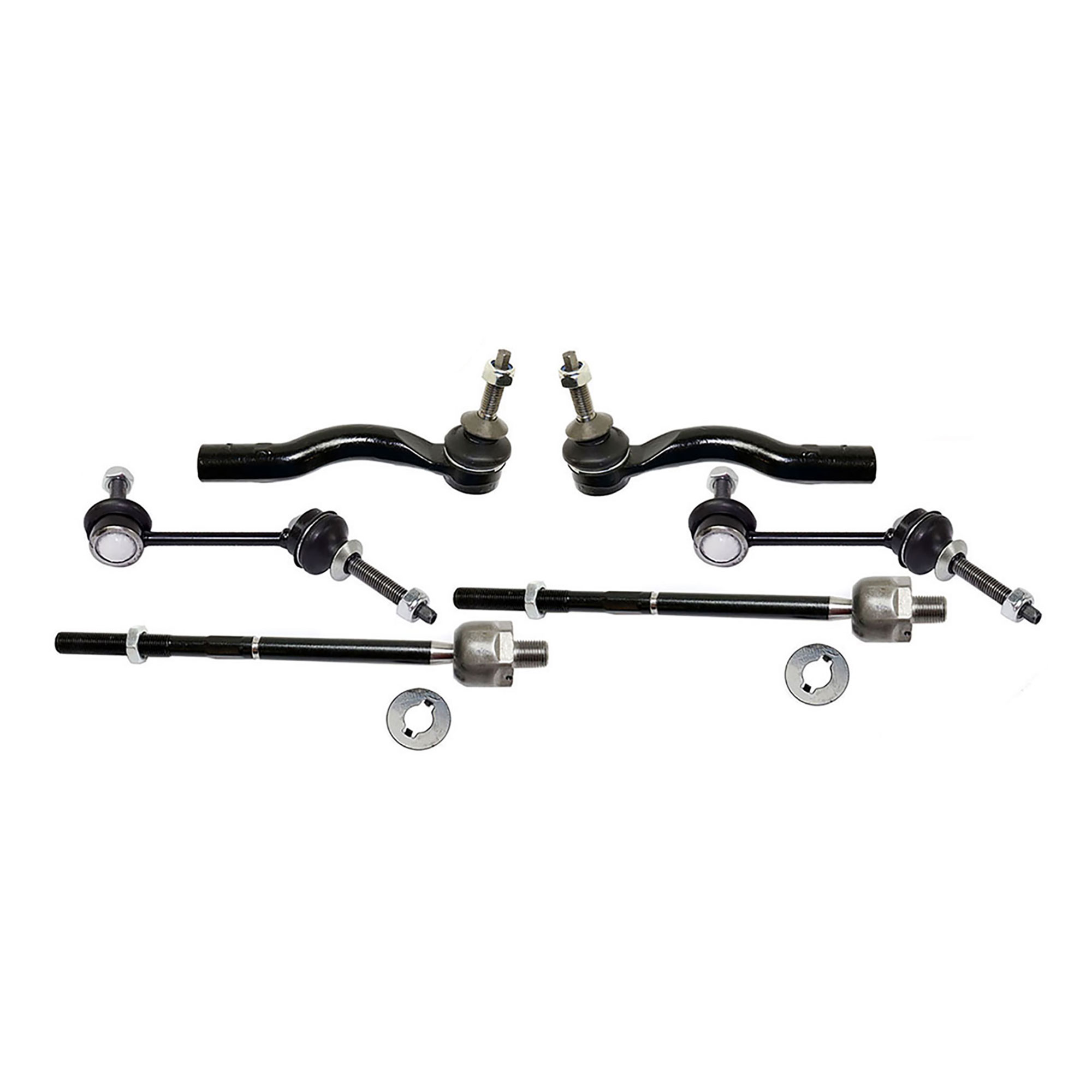 AM CROWN VICTORIA TOWN CAR GRAND MARQUIS 03-11 FRONT SUSPENSION KIT RH AND LH 6 pc kit with Sway Bar Links and Tie Rod Ends SKU KIT 082317-55 OEM 18426-2651552-5451343-3W1Z5K48