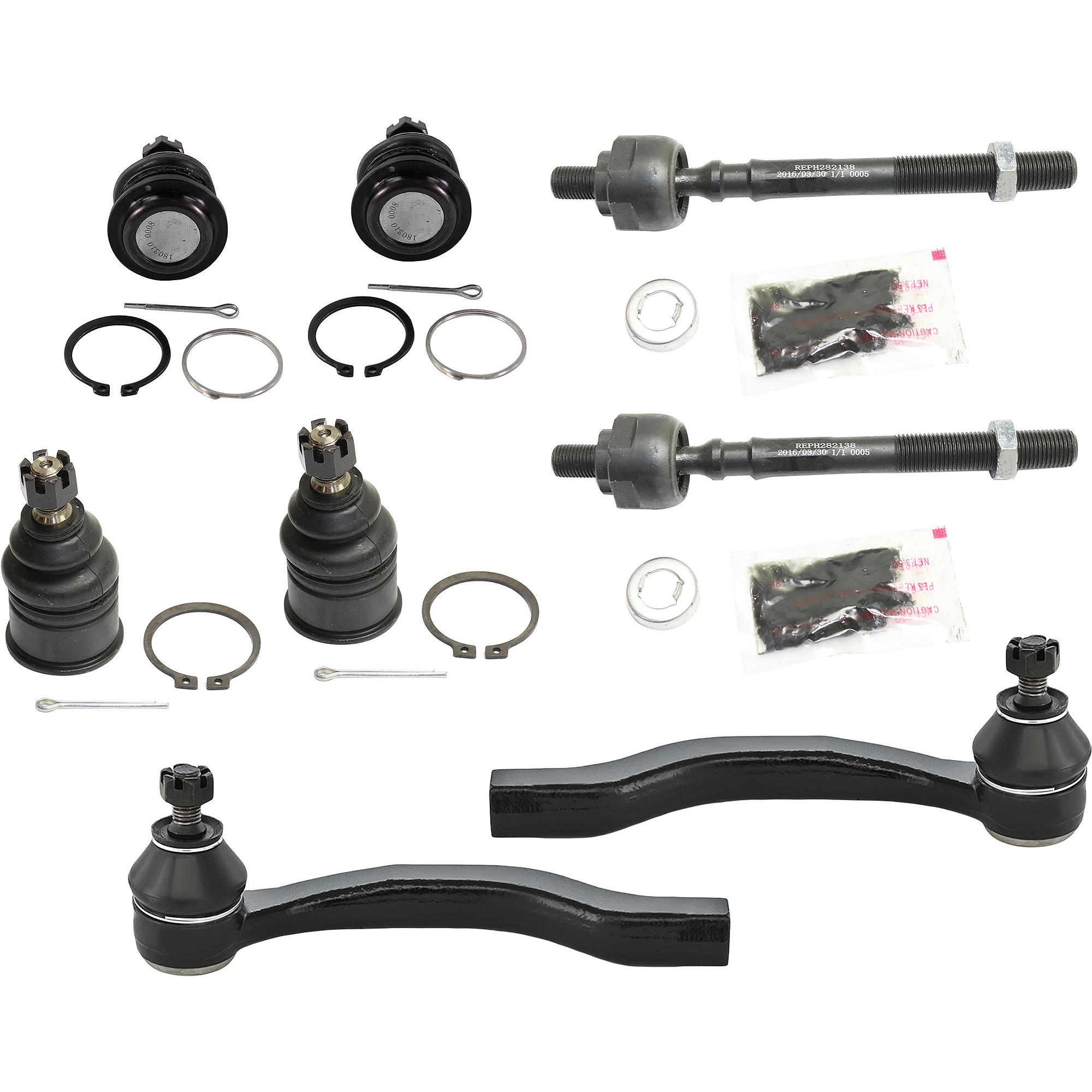 AM CIVIC 96-00 EL 97-00 FRONT SUSPENSION KIT RH AND LH 8 pc Kit w Ball Joints and Tie Rod Ends SKU KIT 082417-60 OEM 5001101-45D0101 B90469 FA2155