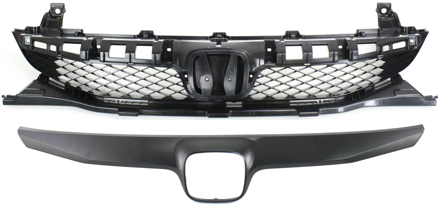AM CIVIC 09-11 GRILLE 2 pc kit with Grille Trim SKU KIT 082417-86 Partslink HO1200198 HO1210128 OEM 71121SNAA50-71122SVJA50ZA