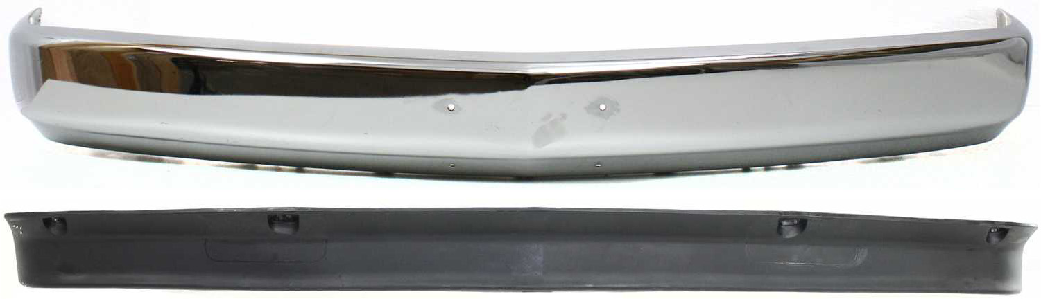 AM C K FULL SIZE P U 88-00 FRONT BUMPER Face Bar Chrome 2 pc kit w Valance SKU KIT 082417-93 Partslink GM1002162 GM1090108 OEM 15680830 PFM 15569428