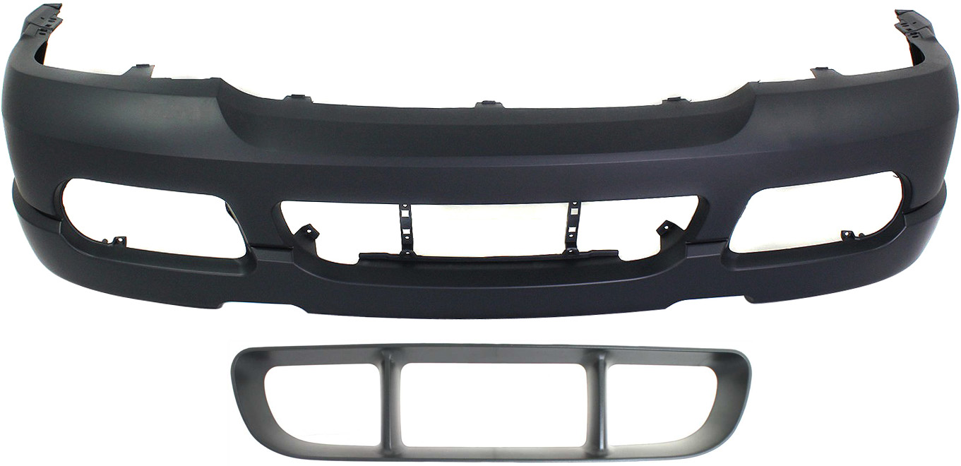 AM EXPLORER 02-05 FRONT BUMPER COVER 2 pc Kit with Bumper Grille SKU KIT 082417-94 Partslink FO1000496 FO1036107 OEM 2L2Z17D957SAPTM 1L2Z17K945AAA