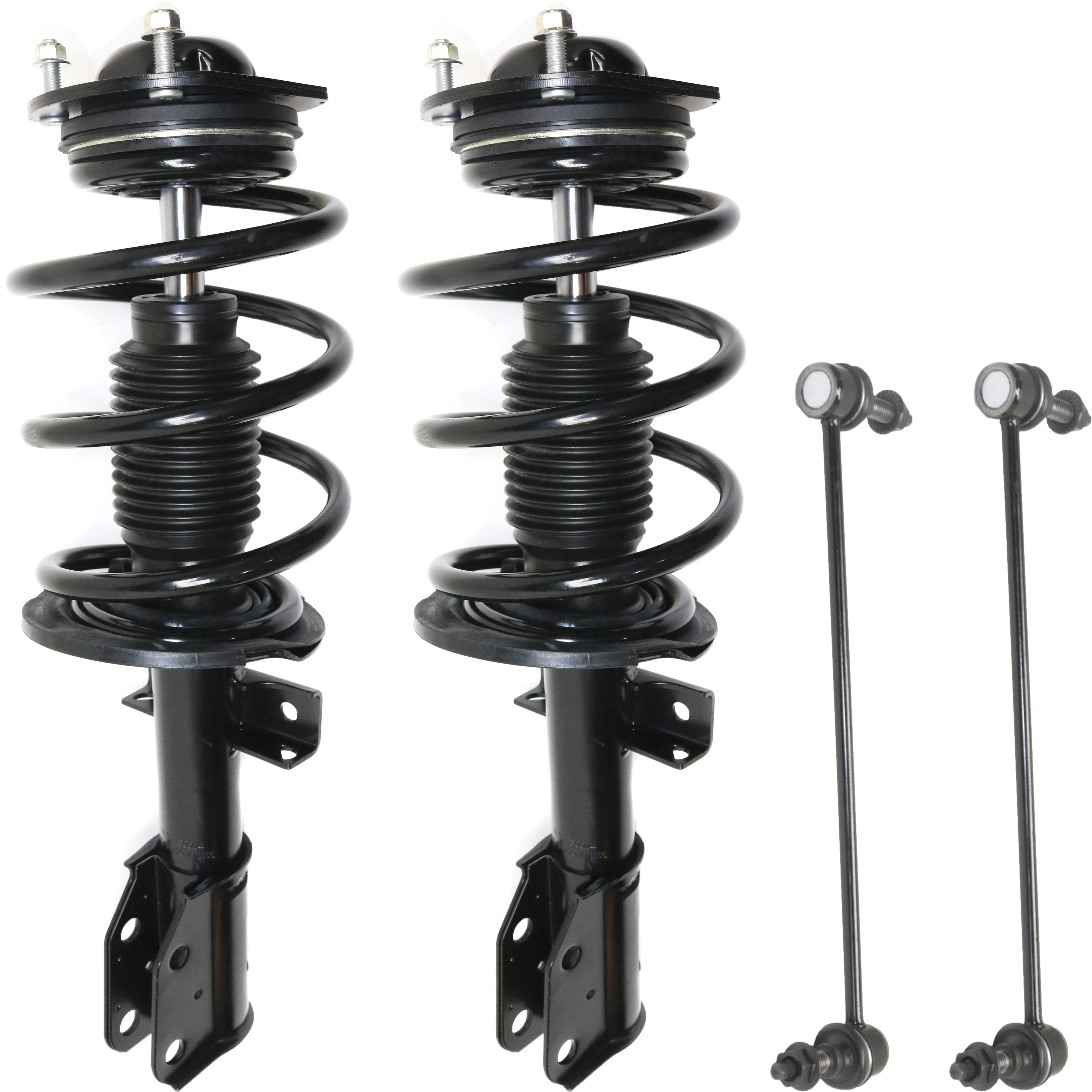 AM ACADIA 07-12 FRONT SUSPENSION KIT RH AND LH 4 pc kit with Loaded Struts and Sway Bar Links SKU KIT 082516-09 OEM 20757505-20862317-2651867-5451
