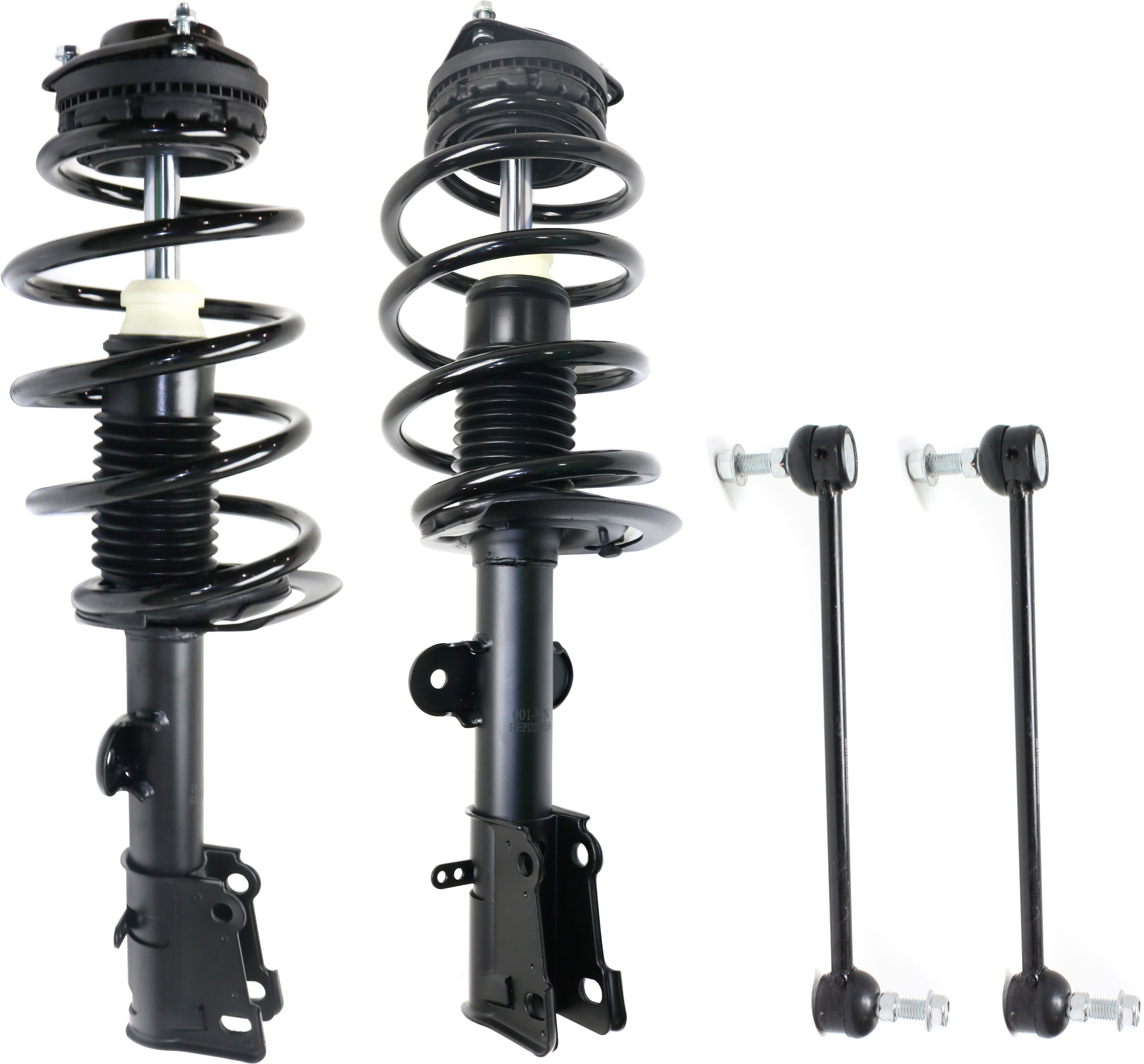 AM GRAND CARAVAN TOWN COUNTRY 08-10 FRONT SUSPENSION KIT RH AND LH 4 pc kit with Loaded Strut and Sway Bar Links SKU KIT 082516-11 OEM 68042864AA 68033952AA 18189-68
