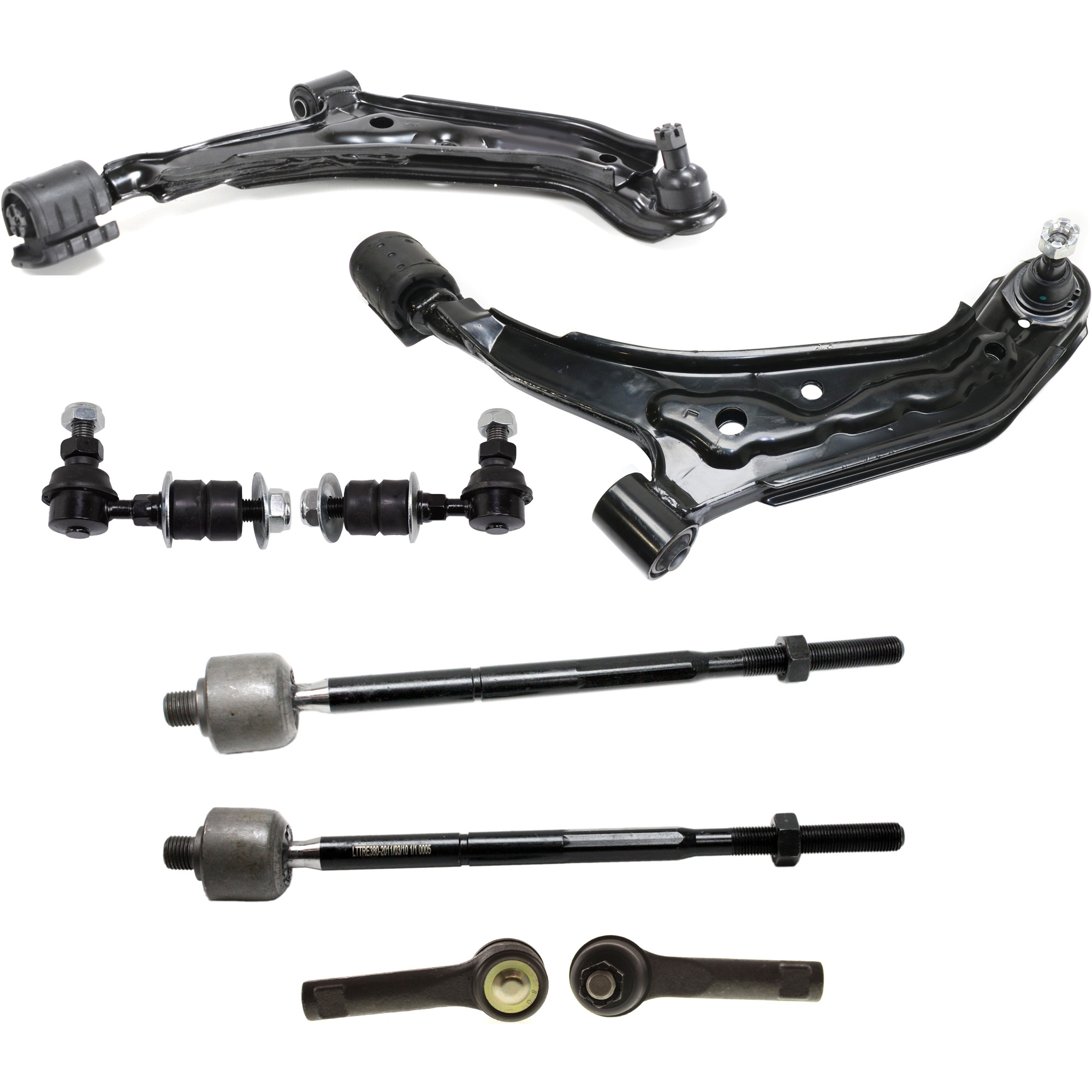 AM SENTRA 95-96 FRONT CONTROL ARM KIT RH AND LH w ball joint s 8 pc Kit with Sway Bar Link and Tie Rod End SKU KIT 082516-37 OEM 545010M010-545010M020-545010M0