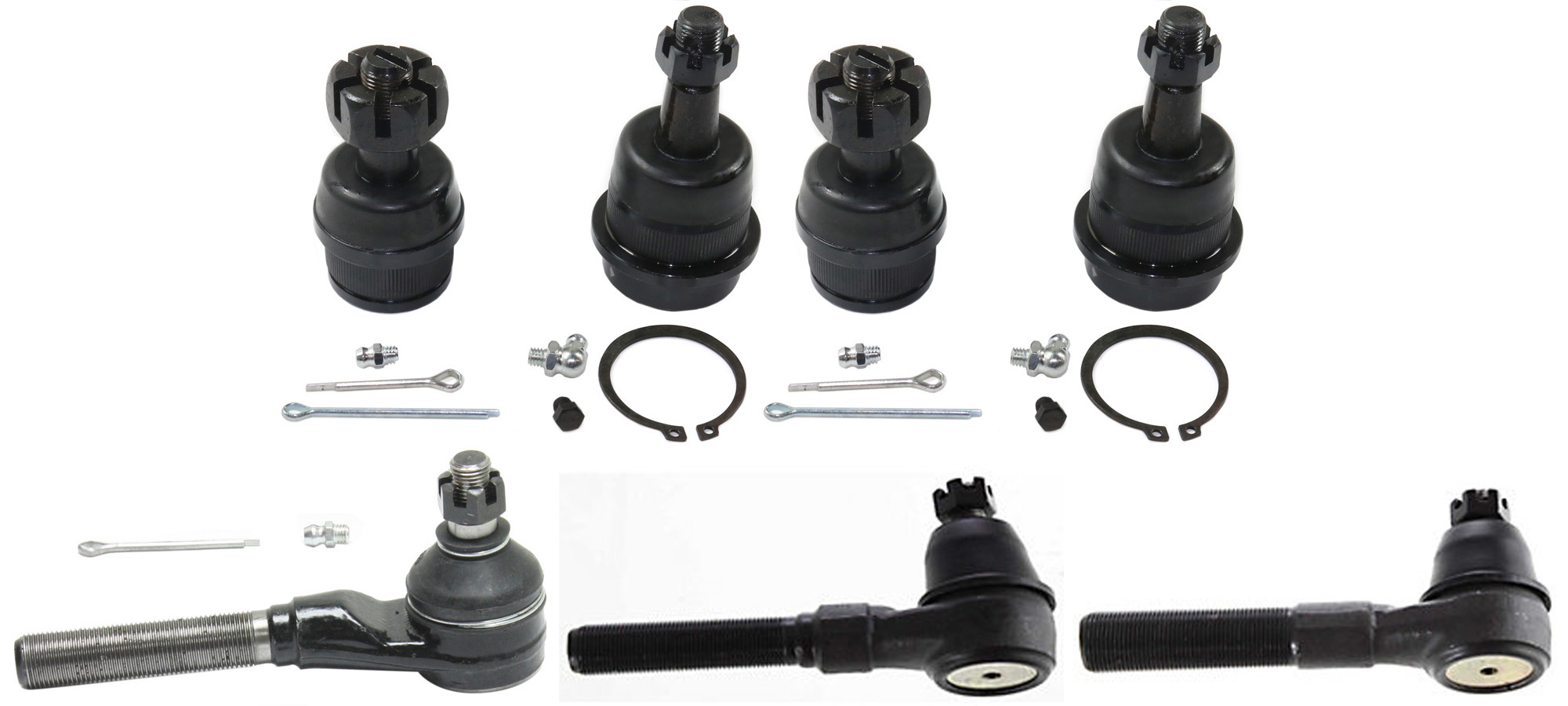 AM CHEROKEE 91-01 WRANGLER 91-06 FRONT SUSPENSION KIT 5 pc kit with Ball Joints and Tie Rod Ends SKU KIT 082516-39