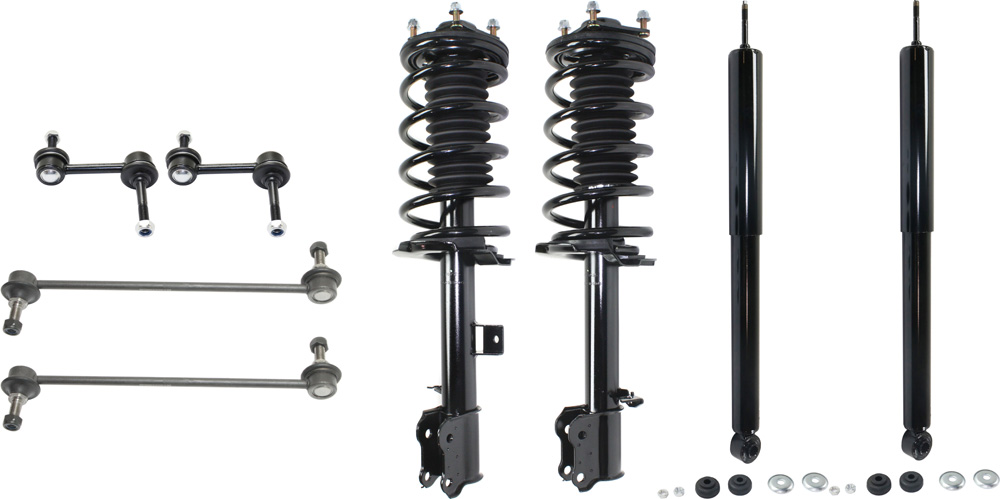 AM ESCAPE 09-12 FRONT AND REAR SUSPENSION KIT RH AND LH 8 pc kit with Loaded Struts Shock Absorbers and Sway Bar Links SKU KIT 082918-23 OEM 9L8Z18125B 8L8Z18124BR 8L8Z181