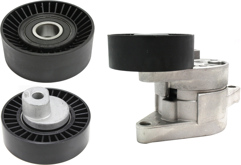 AM 3 SERIES 99-06 Z4-03-08 ACCESSORY BELT TENSIONER KIT 3 pc kit with Accessory Belt Idler Pulleys Accessory Belt Tensioner SKU KIT 083017-02 OEM 36323-231133-419598-88974506-2