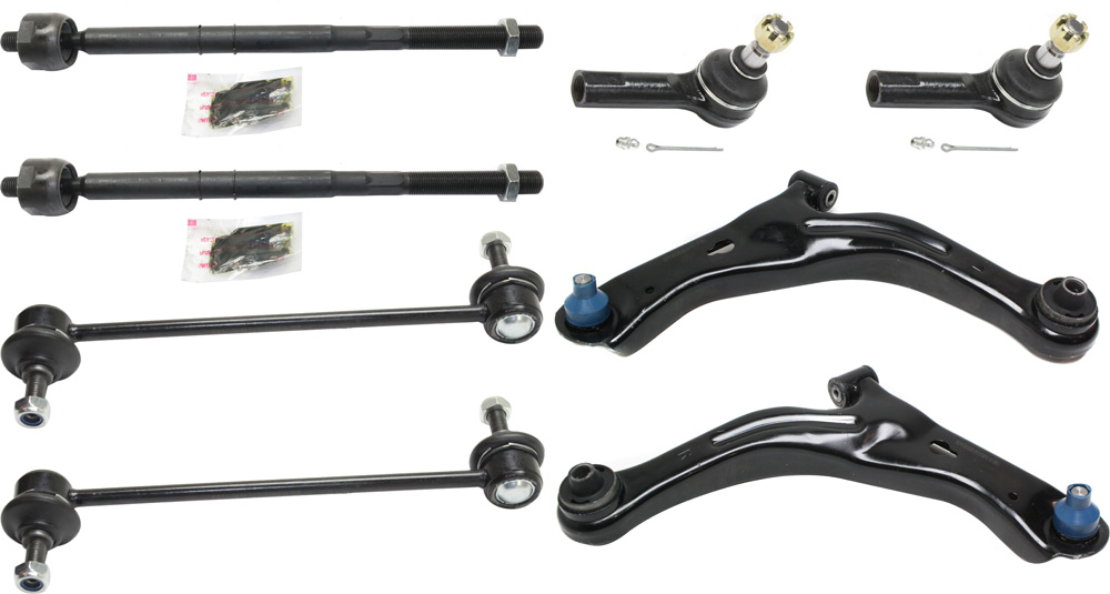 AM ESCAPE TRIBUTE 01-04 FRONT CONTROL ARM KIT RH AND LH Lower w ball joint s 8 pc Kit with Sway Bar Link and Tie Rod End SKU KIT 083017-24 OEM 4L8Z3079L EC0134350N 3L8Z3079A